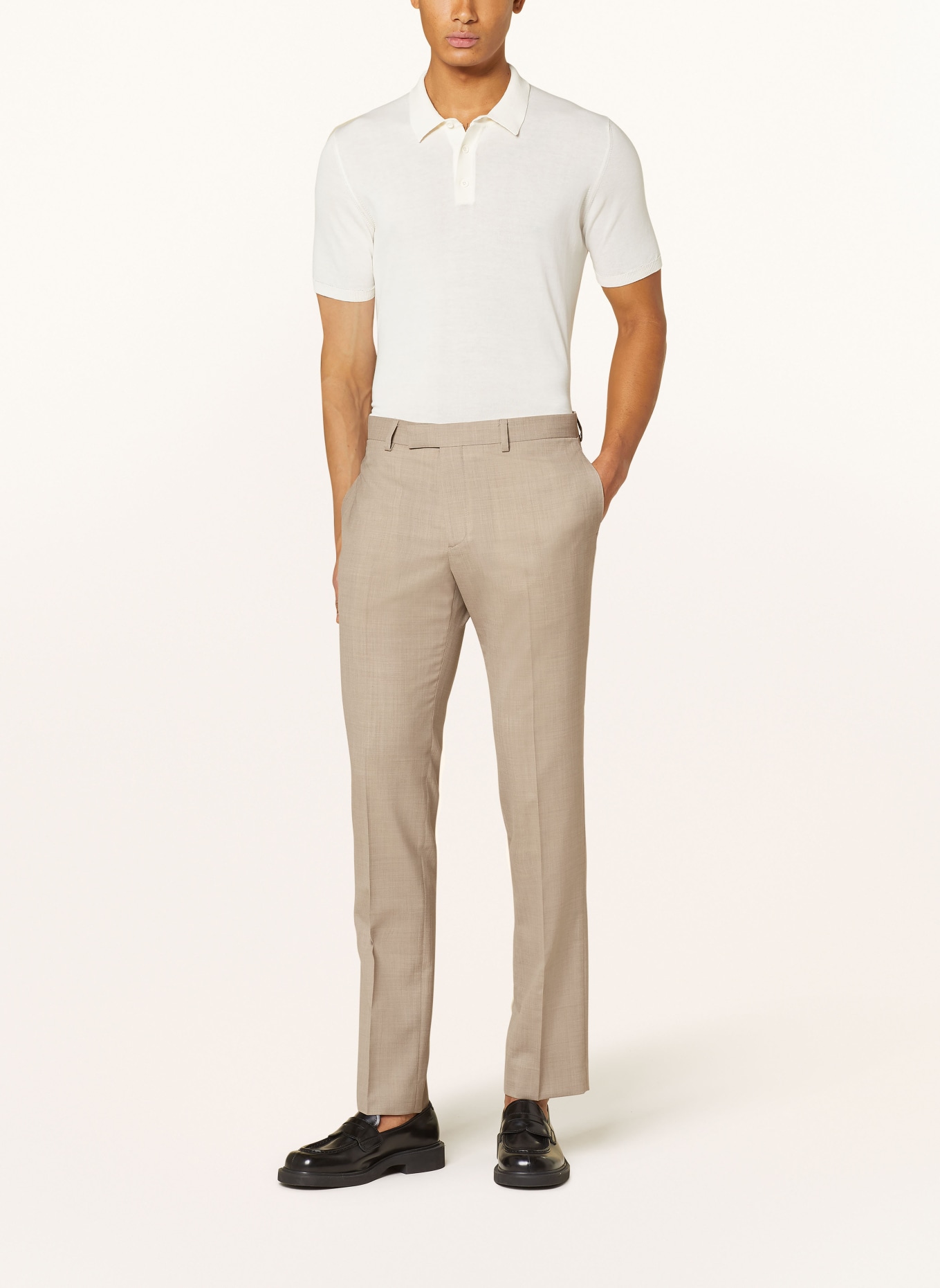 SANDRO Spodnie garniturowe slim fit, Kolor: 72 TAUPE (Obrazek 3)