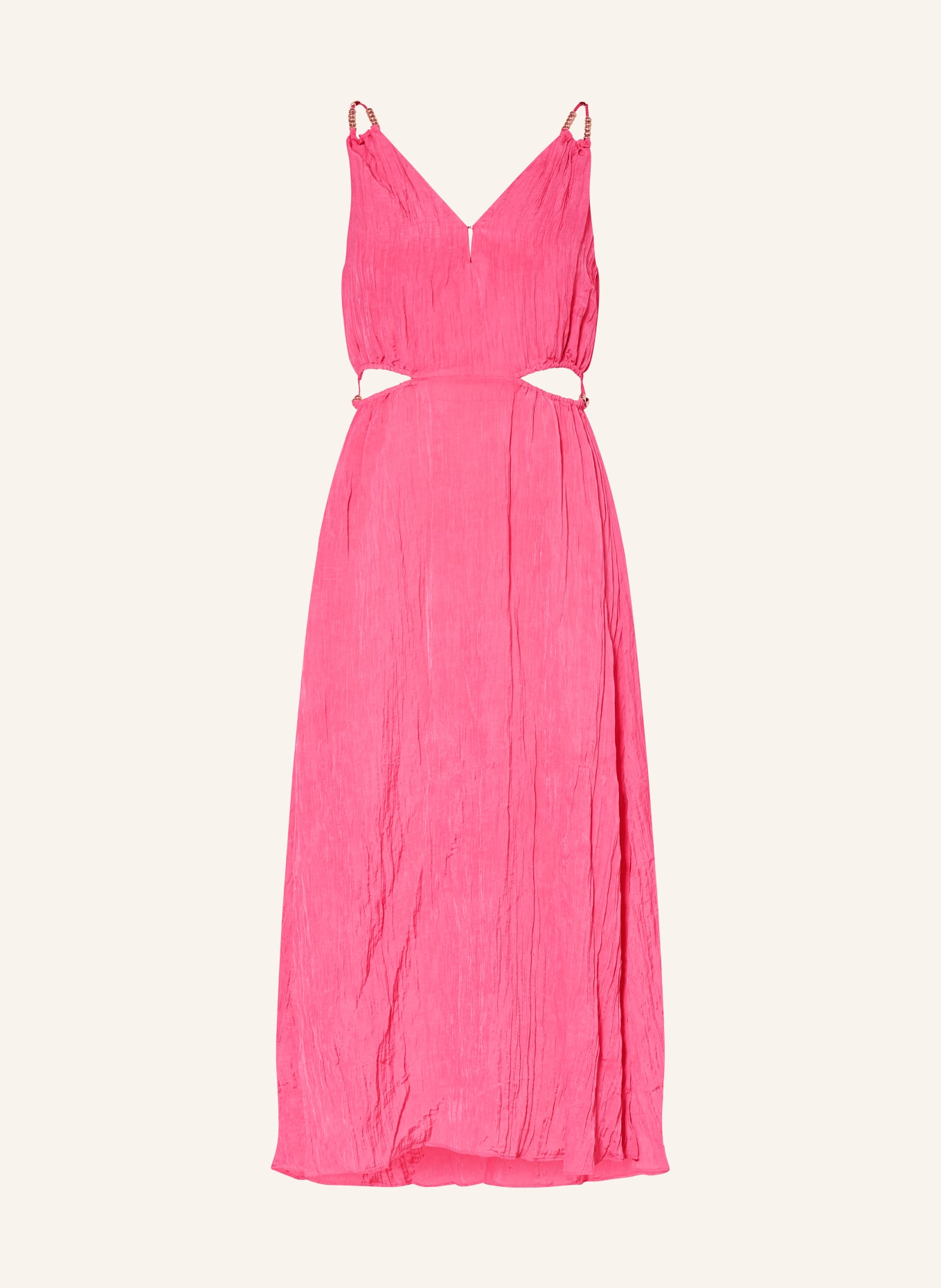 maje Kleid mit Cut-outs und Schmuckperlen, Farbe: PINK (Bild 1)