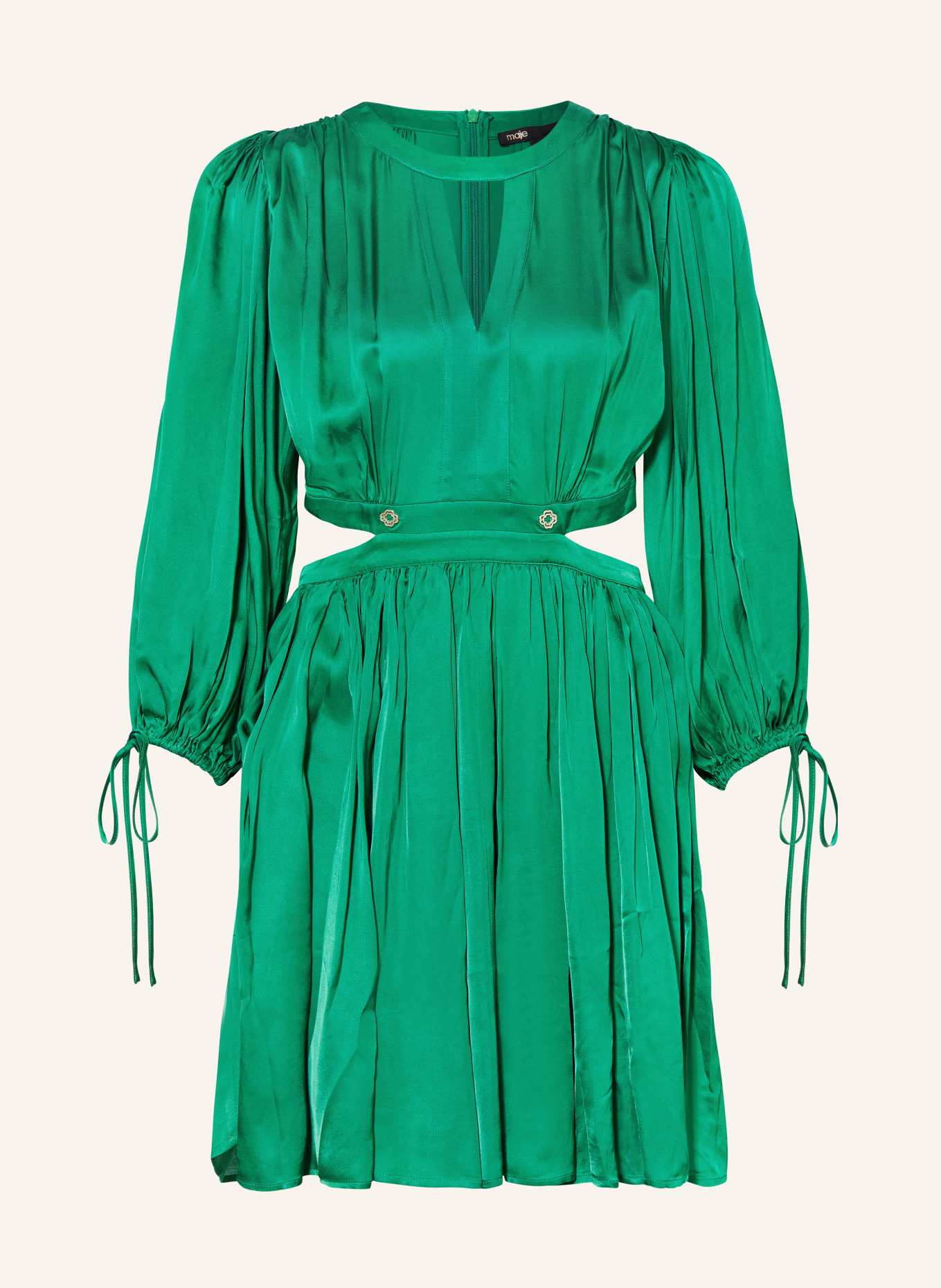 maje Sukienka satynowa z wycięciami, Kolor: ZIELONY (Obrazek 1)
