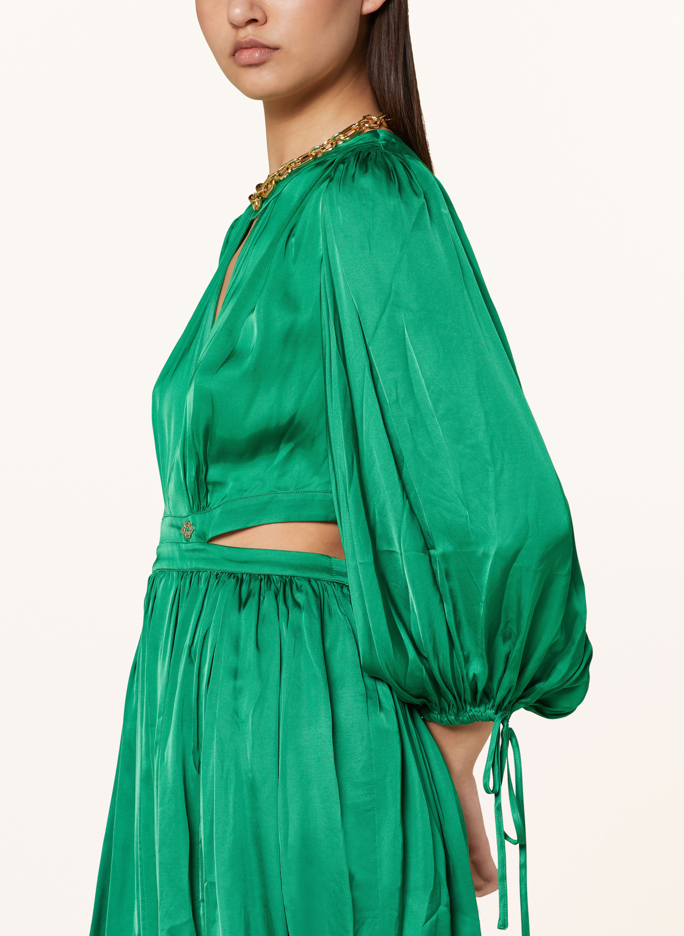 maje Sukienka satynowa z wycięciami, Kolor: ZIELONY (Obrazek 4)
