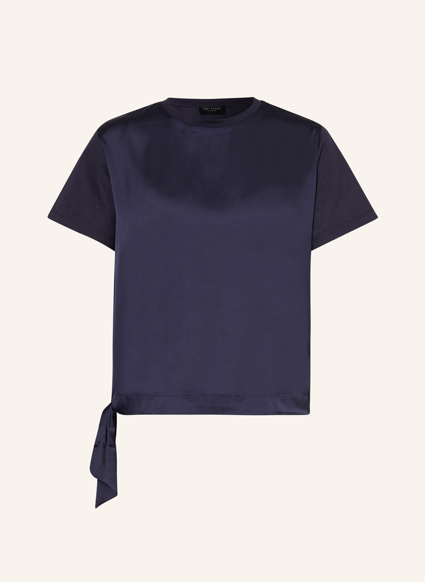 TED BAKER T-Shirt DORETAA im Materialmix, Farbe: DUNKELBLAU (Bild 1)