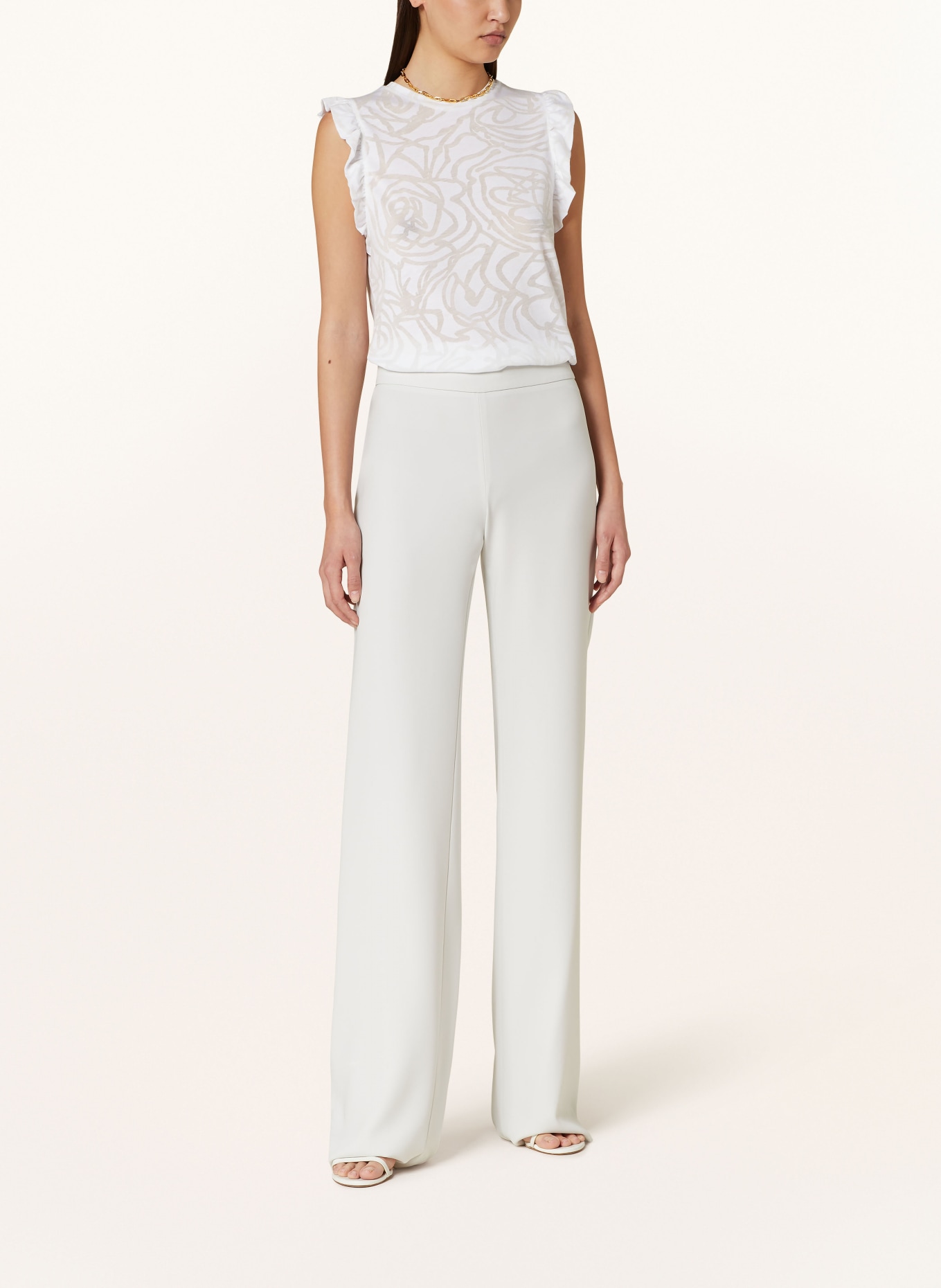 TED BAKER Top IILAA with ruffles, Color: WHITE (Image 2)
