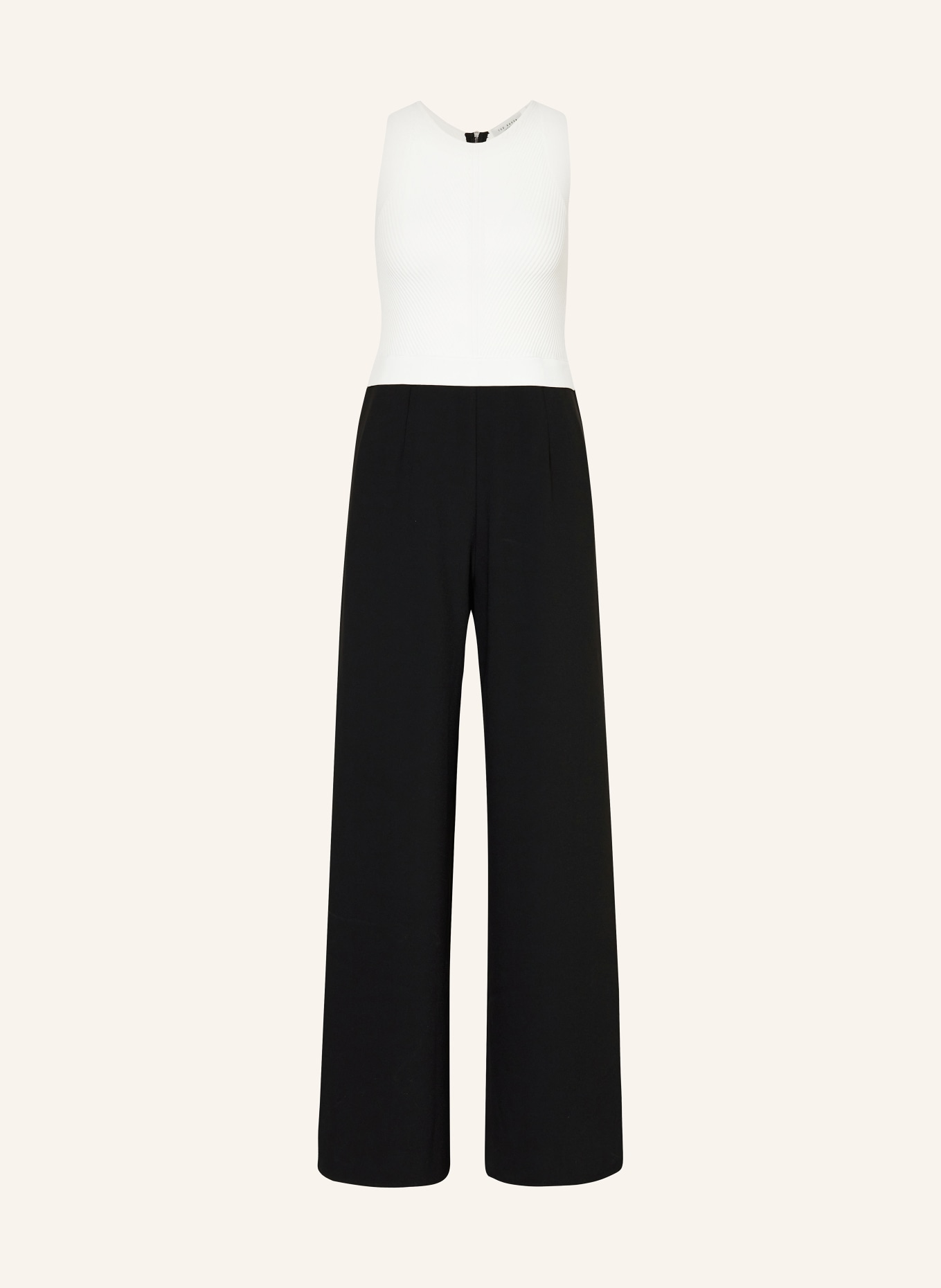 TED BAKER Jumpsuit TOVELI in a material mix, Color: WHITE/ BLACK (Image 1)
