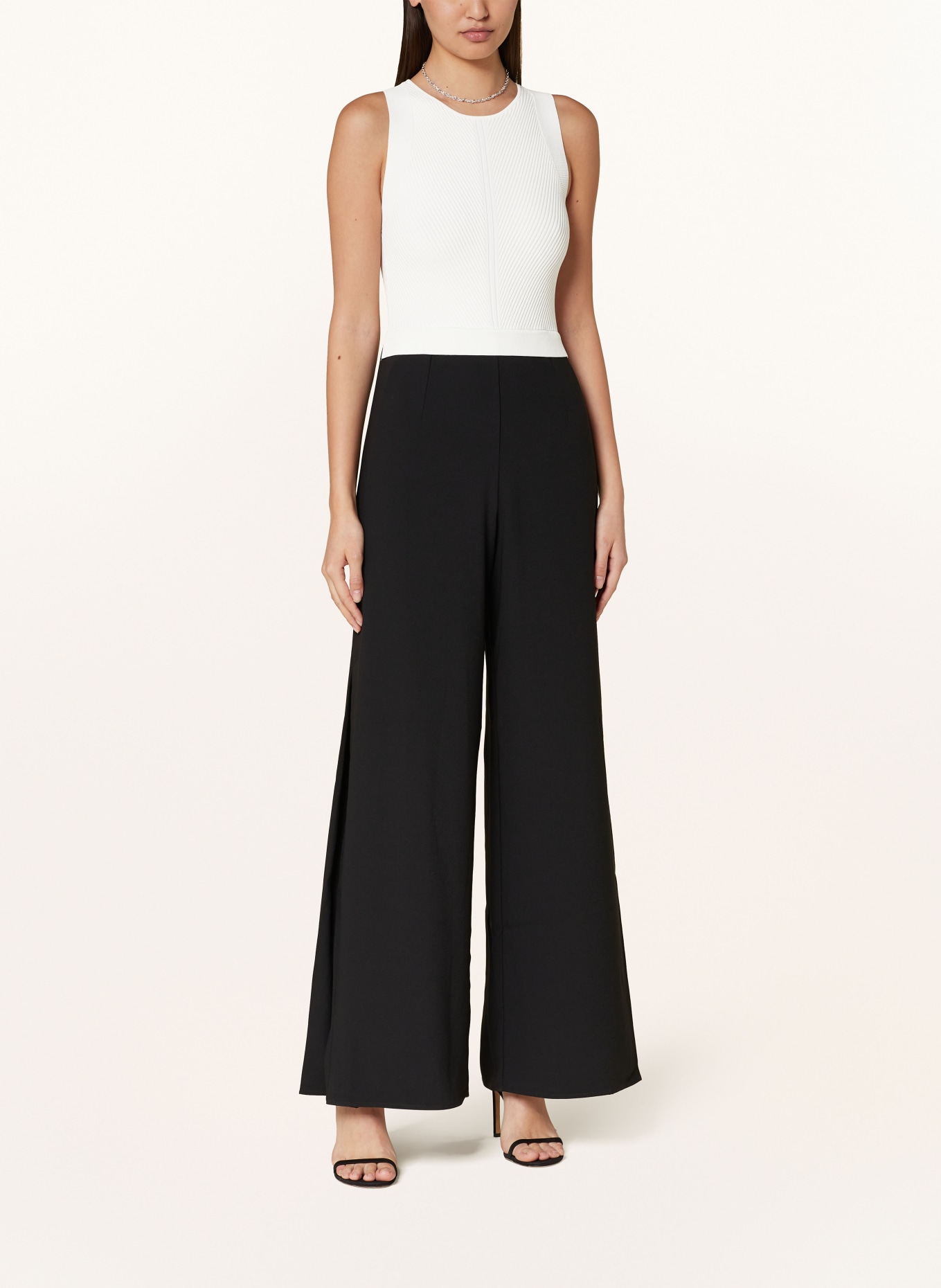 TED BAKER Jumpsuit TOVELI in a material mix, Color: WHITE/ BLACK (Image 2)