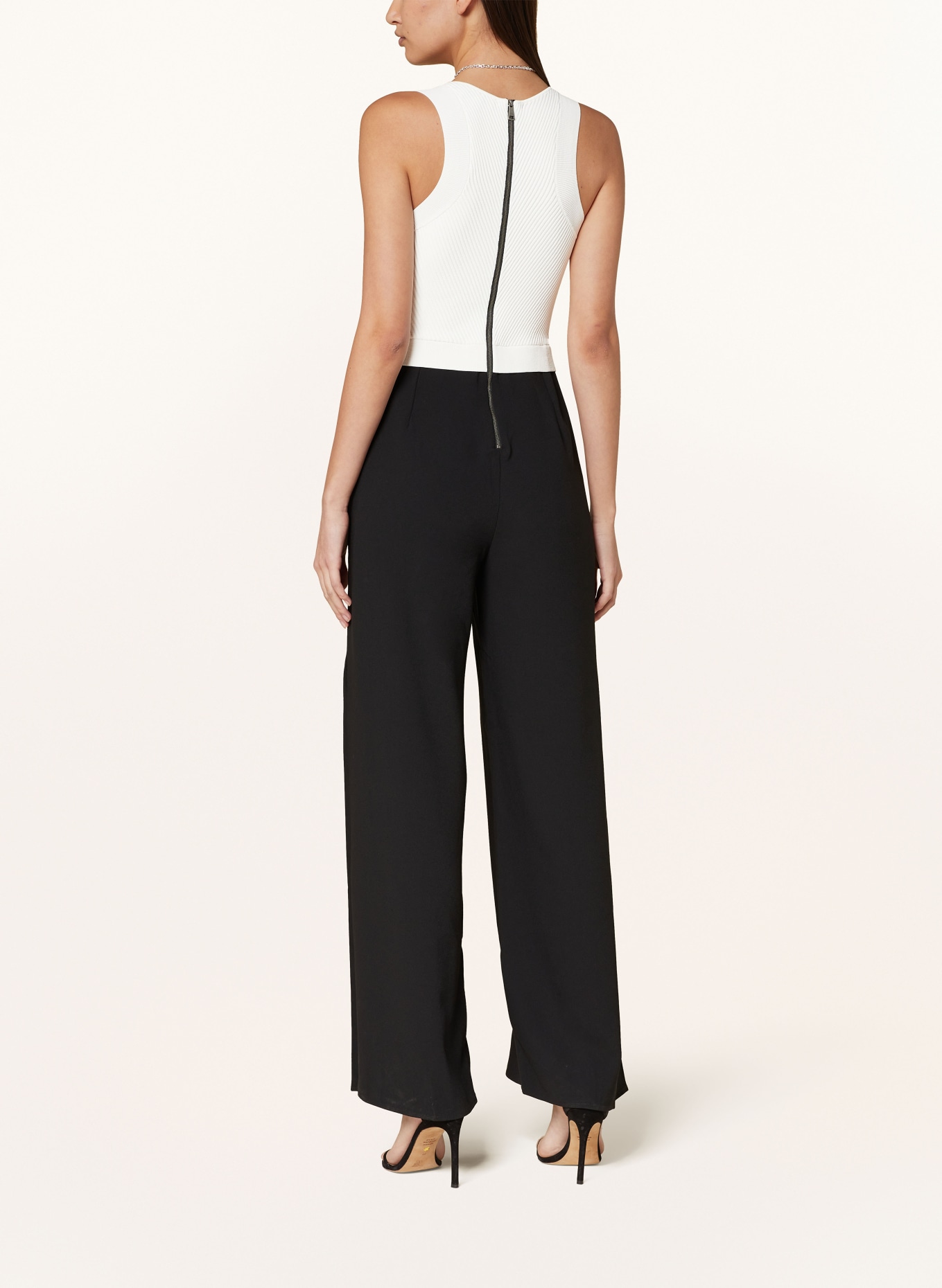 TED BAKER Jumpsuit TOVELI in a material mix, Color: WHITE/ BLACK (Image 3)