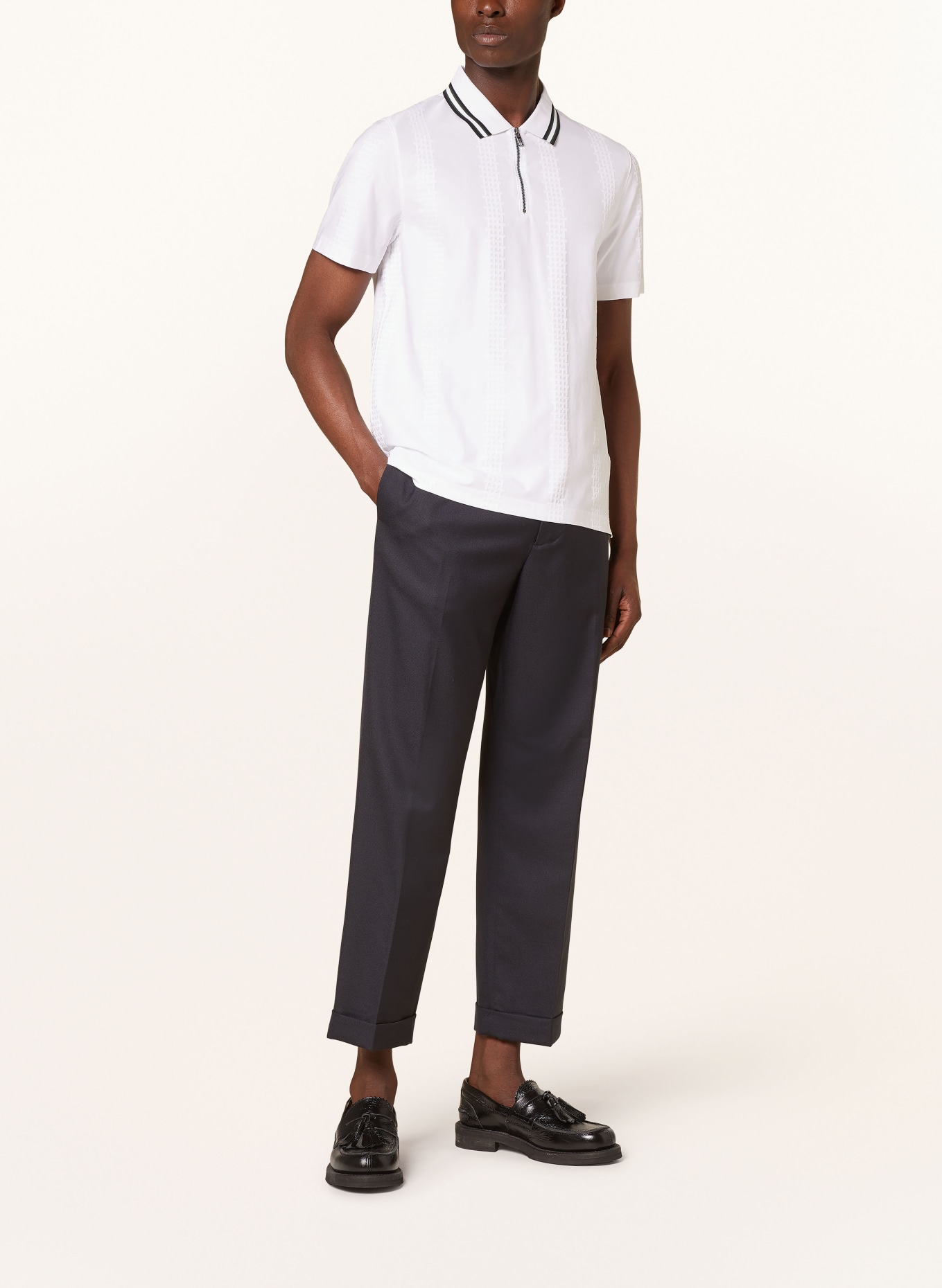 TED BAKER Jersey-Poloshirt ORBITE Slim Fit, Farbe: WEISS (Bild 2)