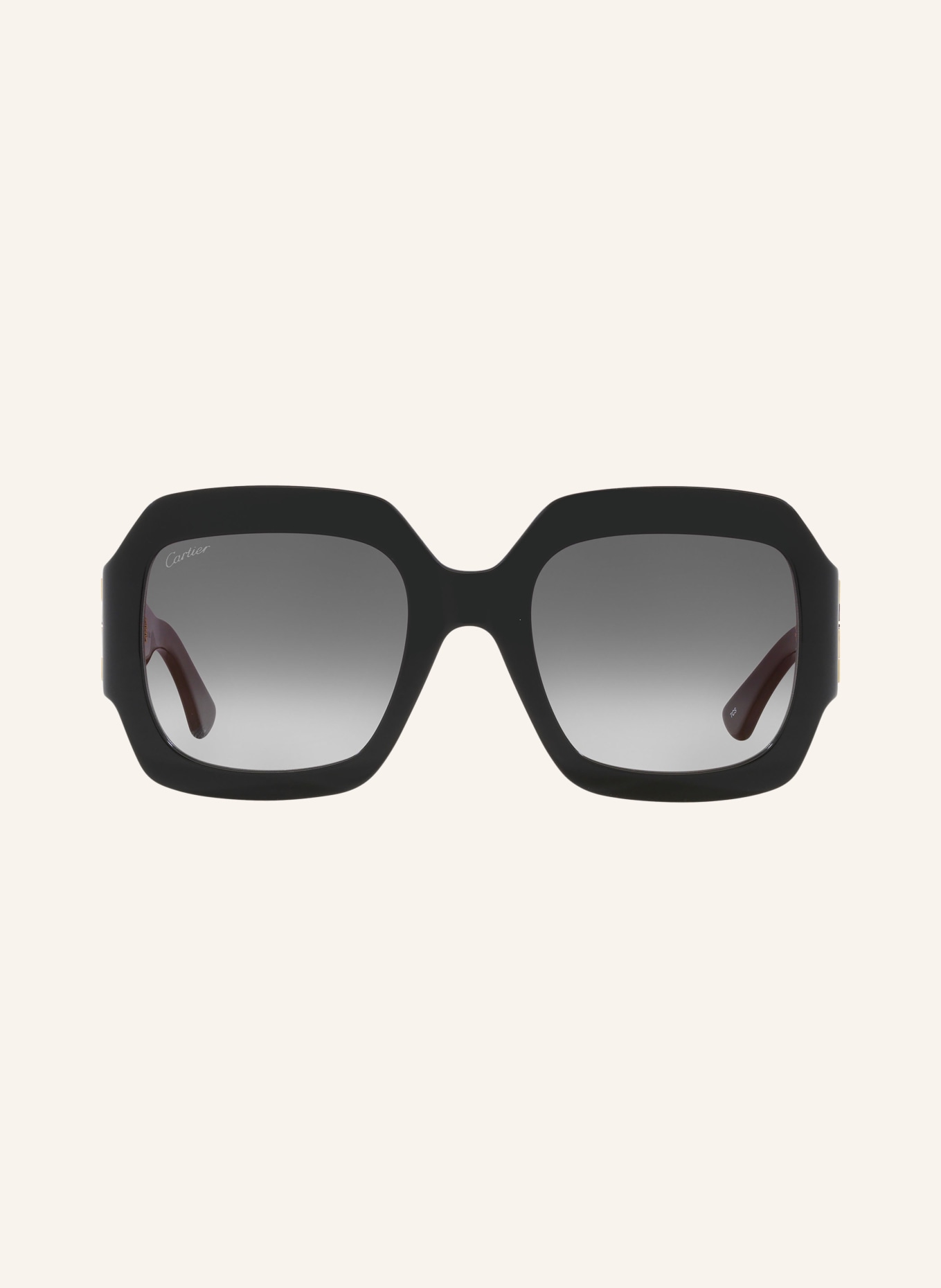 Cartier Sunglasses CT0434S, Color: 1100L1 - BLACK/ GRAY (Image 2)
