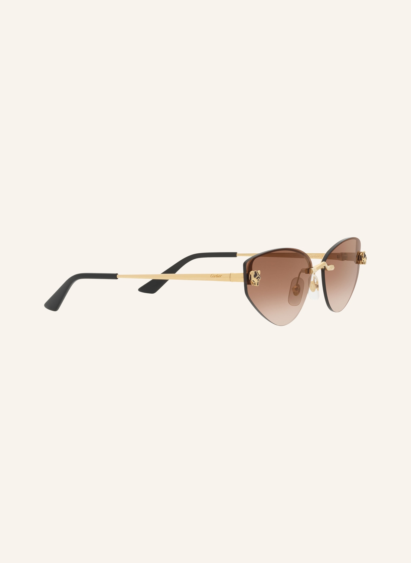 Cartier Sunglasses CT0431S, Color: 2300D1 - GOLD/ BROWN (Image 3)