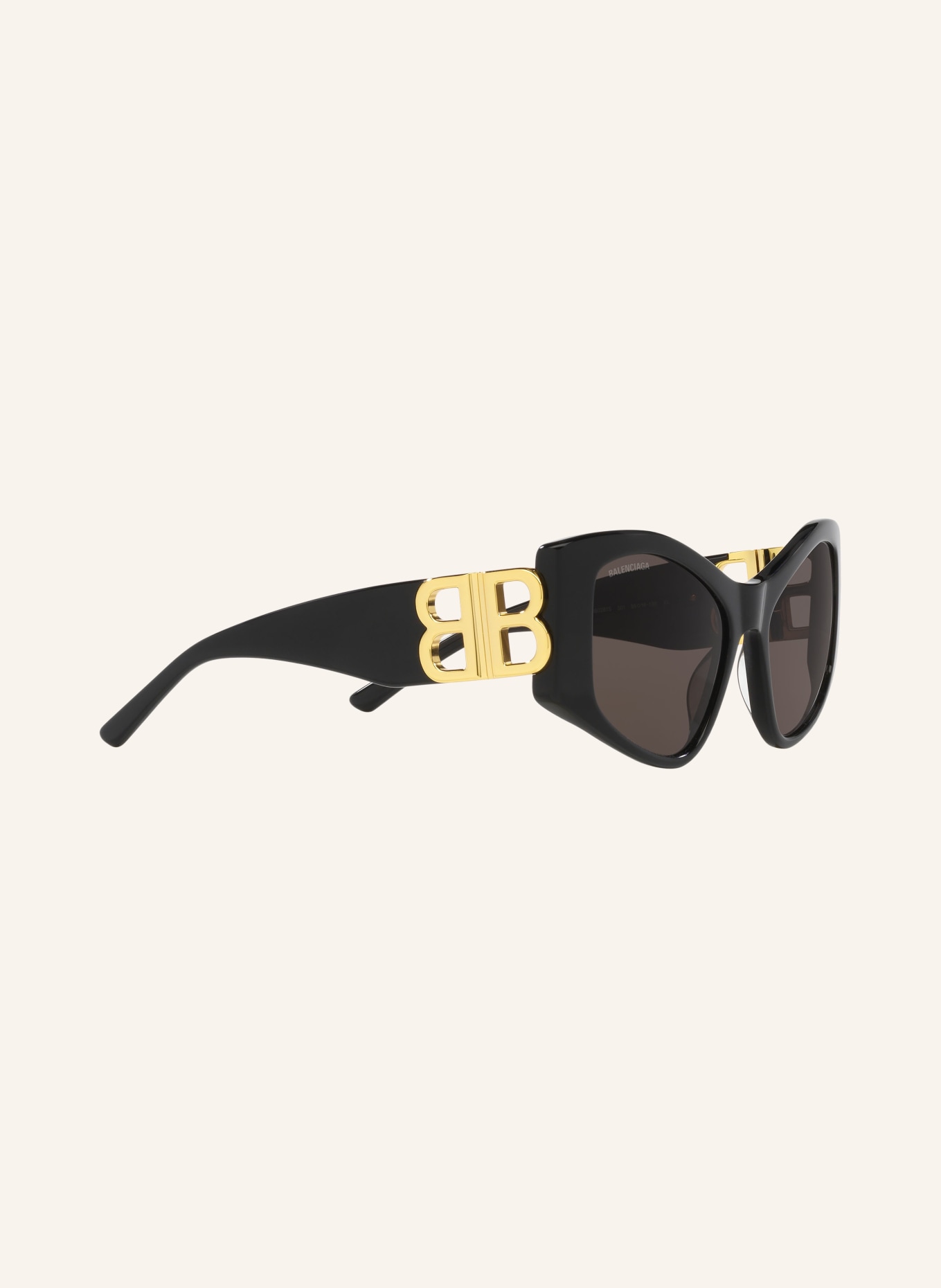 BALENCIAGA Sunglasses BB0287S, Color: 1100L1 - BLACK/ GRAY (Image 3)