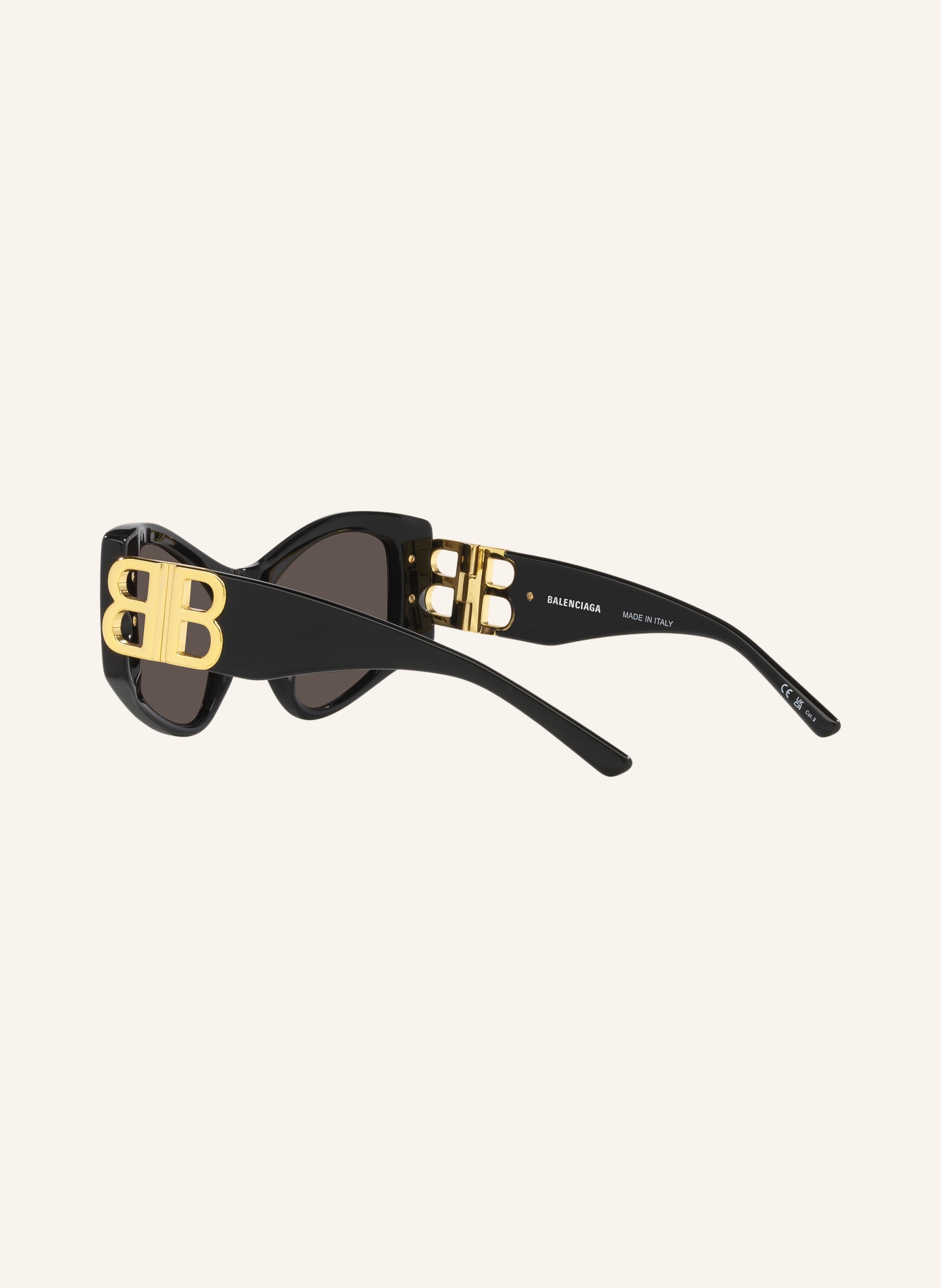 BALENCIAGA Sunglasses BB0287S, Color: 1100L1 - BLACK/ GRAY (Image 4)