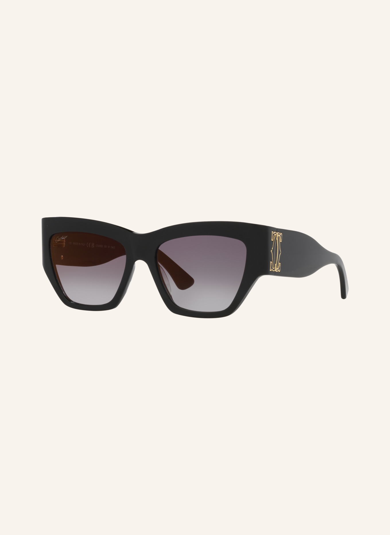 Cartier Sunglasses CT0435S, Color: 1100L1 - BLACK/ GRAY GRADIENT (Image 1)
