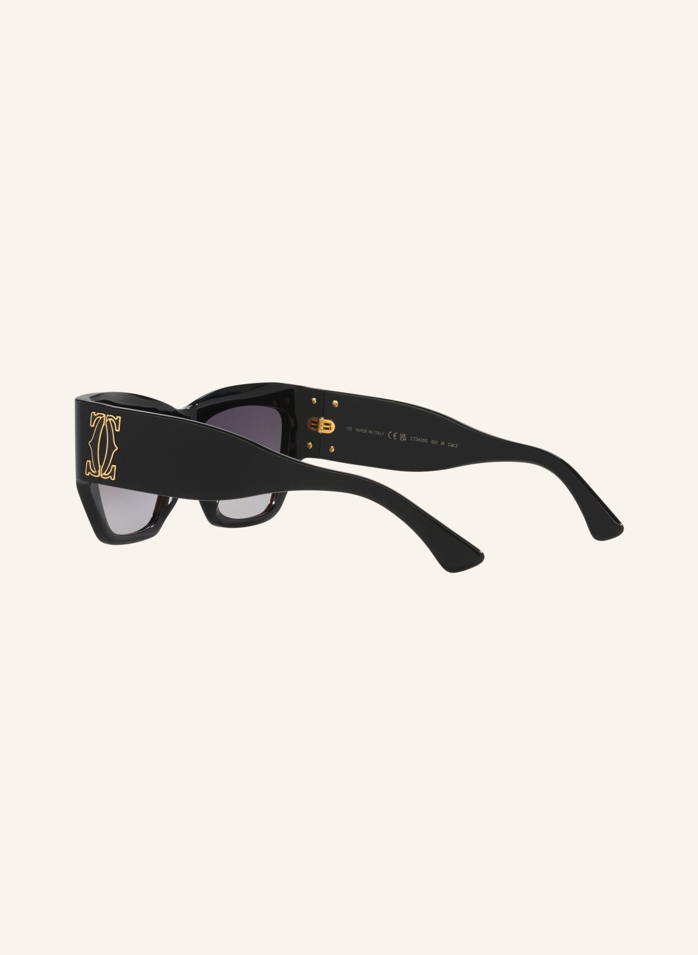 Cartier Sunglasses CT0435S, Color: 1100L1 - BLACK/ GRAY GRADIENT (Image 4)