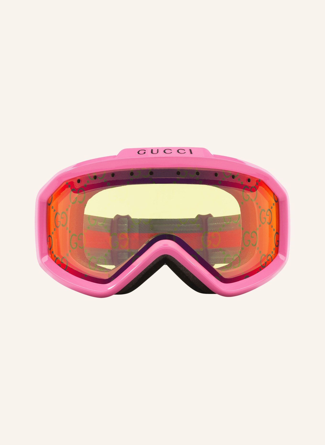GUCCI Gogle narciarskie GG1210S: POMARAŃCZOWY/ ZIELONY