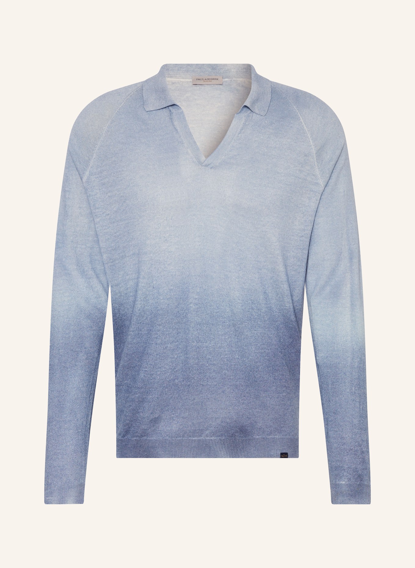 PAUL & SHARK Sweater with linen, Color: DARK BLUE/ LIGHT BLUE (Image 1)