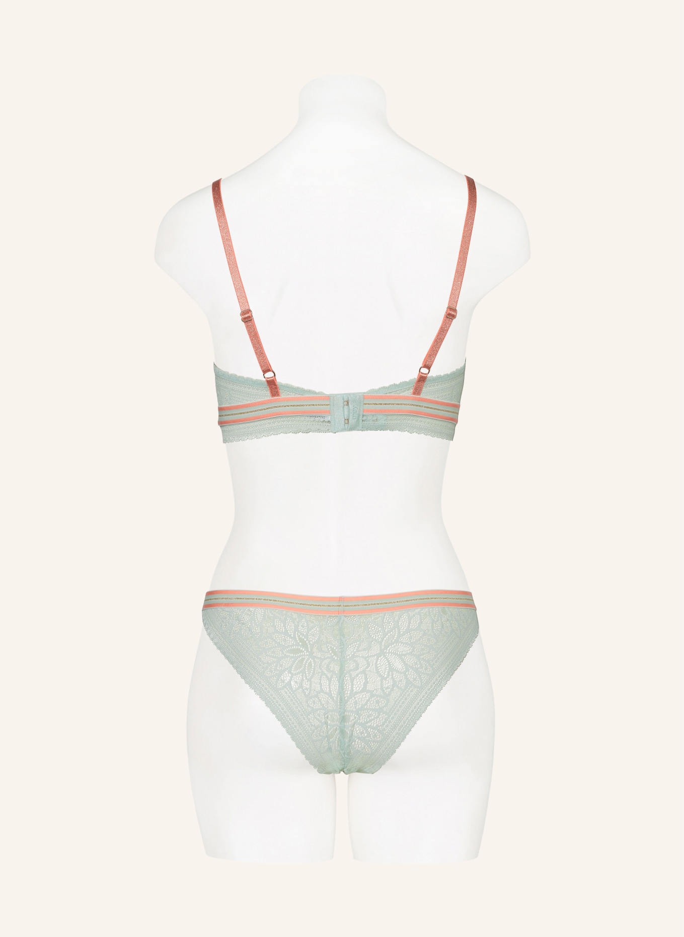 mey Briefs series POETRY GLAM with glitter thread, Color: MINT/ SALMON (Image 3)