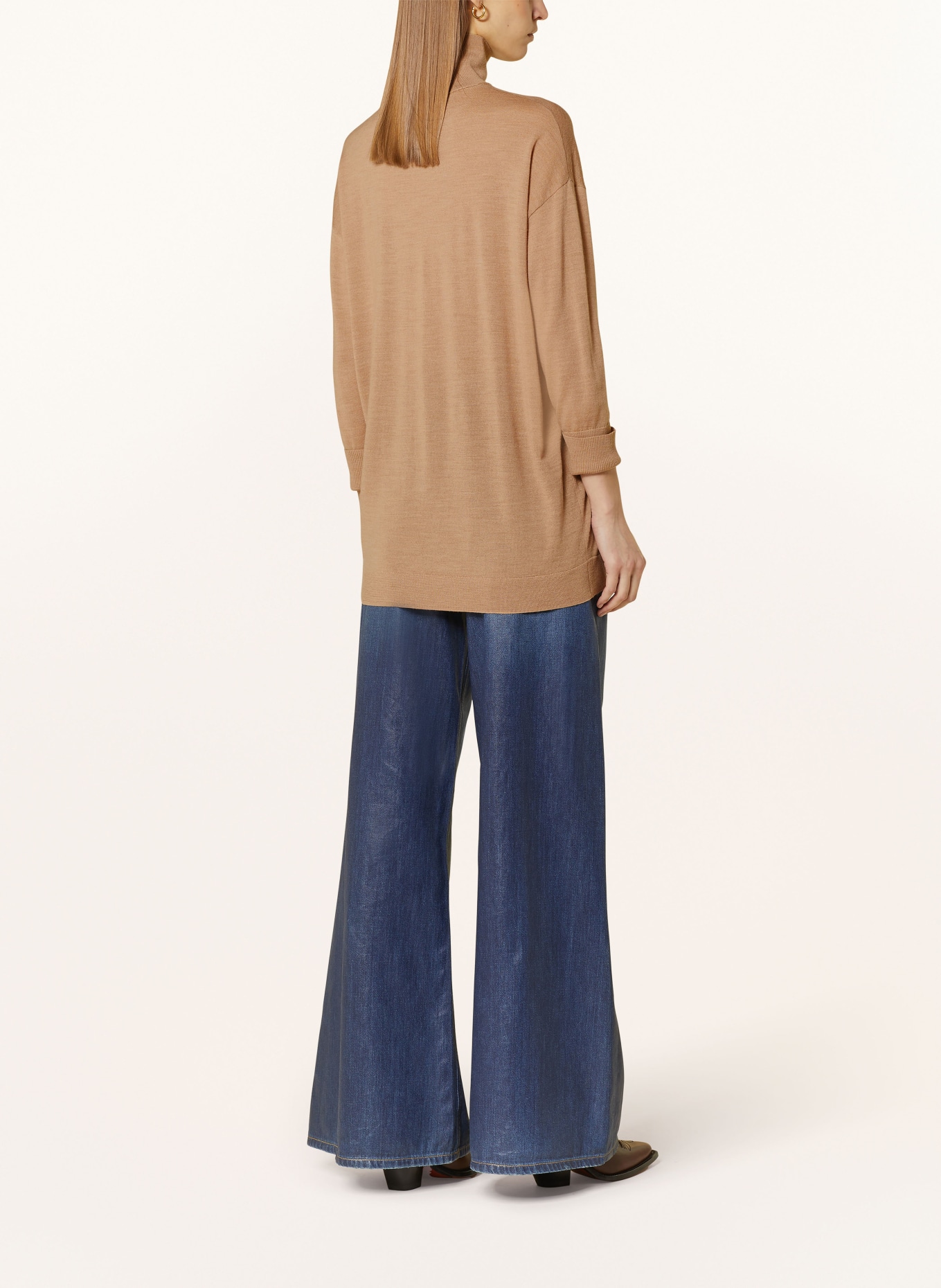 DOROTHEE SCHUMACHER Pullover SHIMMERING MERINO aus Merinowolle mit 3/4-Arm, Farbe: CAMEL (Bild 3)