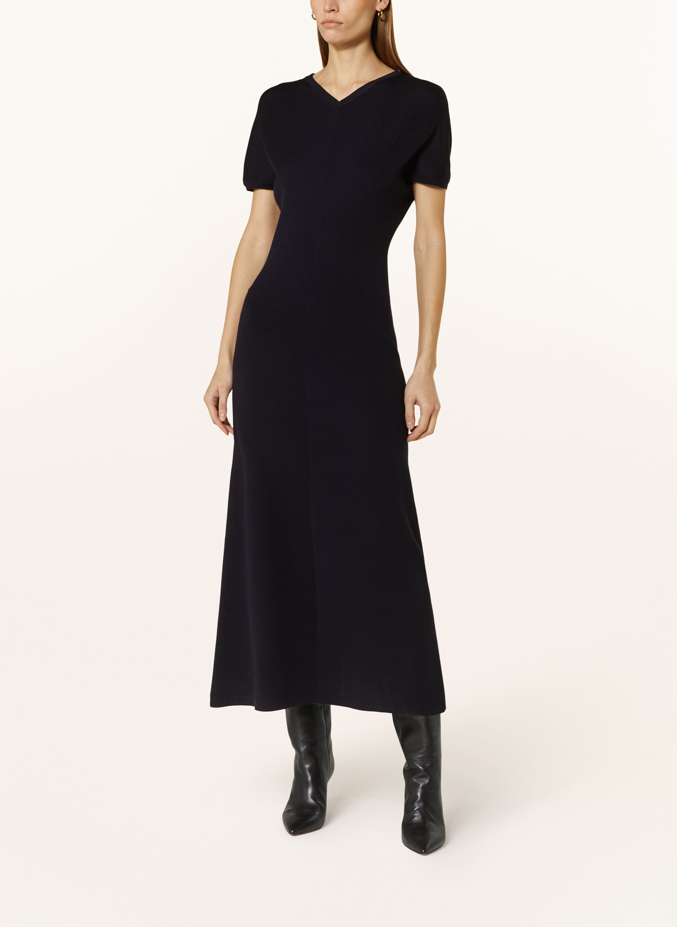 DOROTHEE SCHUMACHER Strickkleid SHIMMERING MERINO aus Merinowolle: DUNKELBLAU