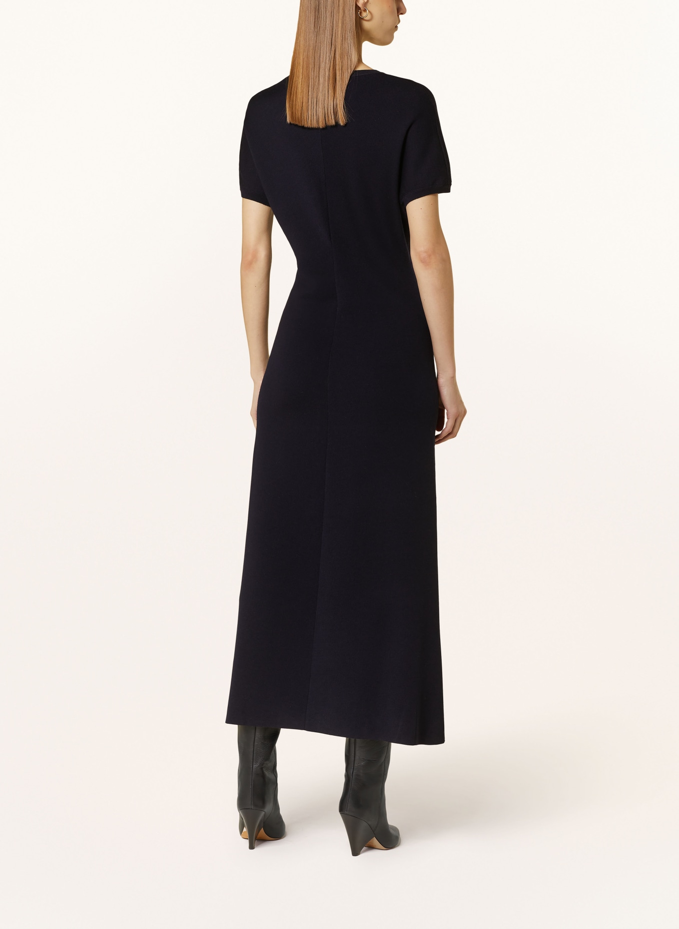 DOROTHEE SCHUMACHER Strickkleid SHIMMERING MERINO aus Merinowolle: DUNKELBLAU