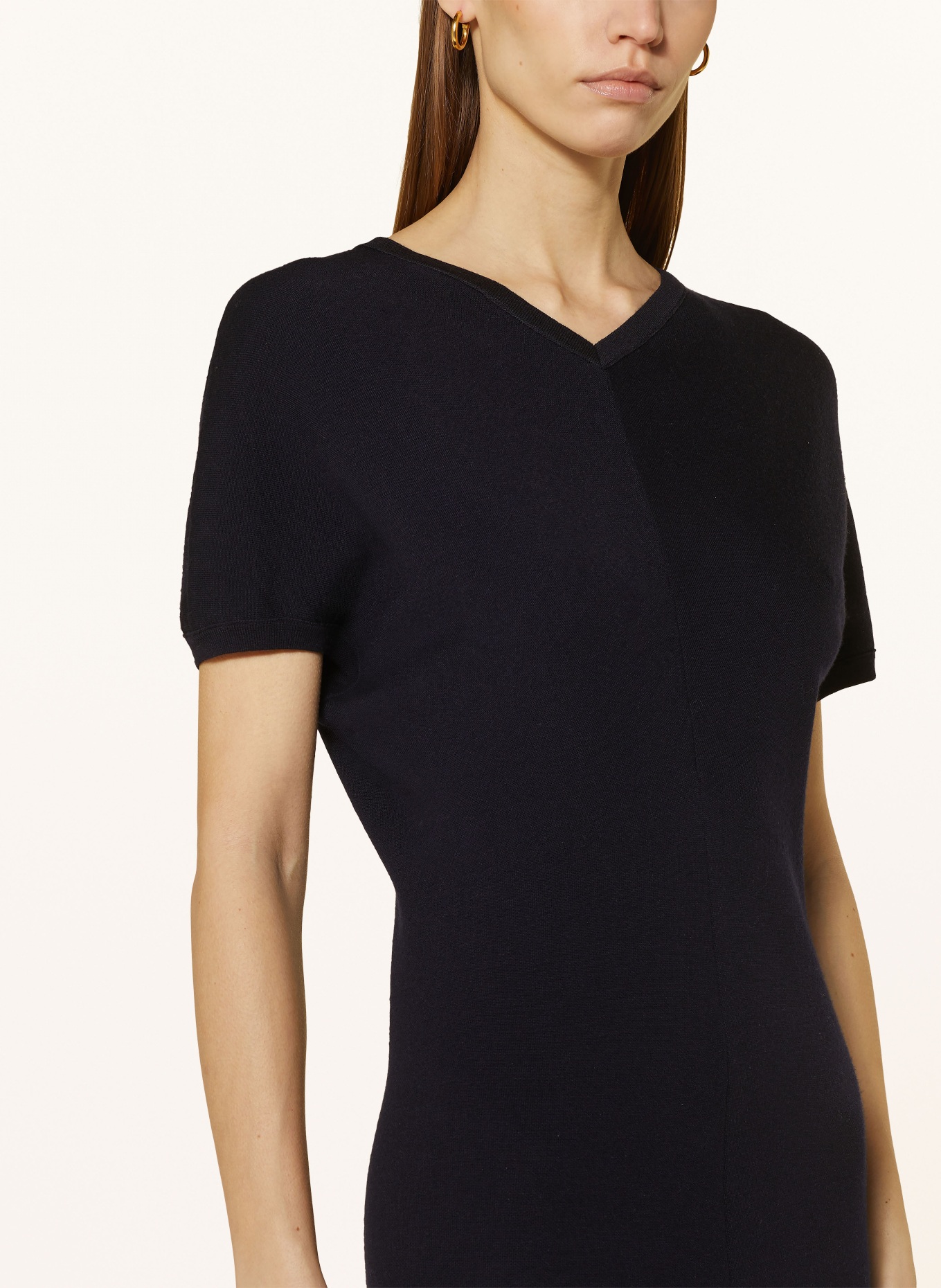 DOROTHEE SCHUMACHER Strickkleid SHIMMERING MERINO aus Merinowolle: DUNKELBLAU