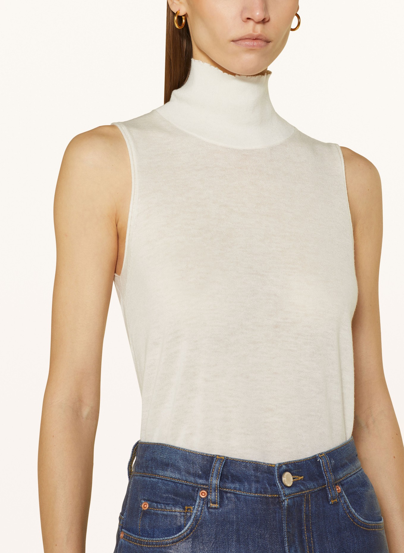 DOROTHEE SCHUMACHER Knit top DELICATE STATEMENTS with cashmere, Color: WHITE (Image 4)