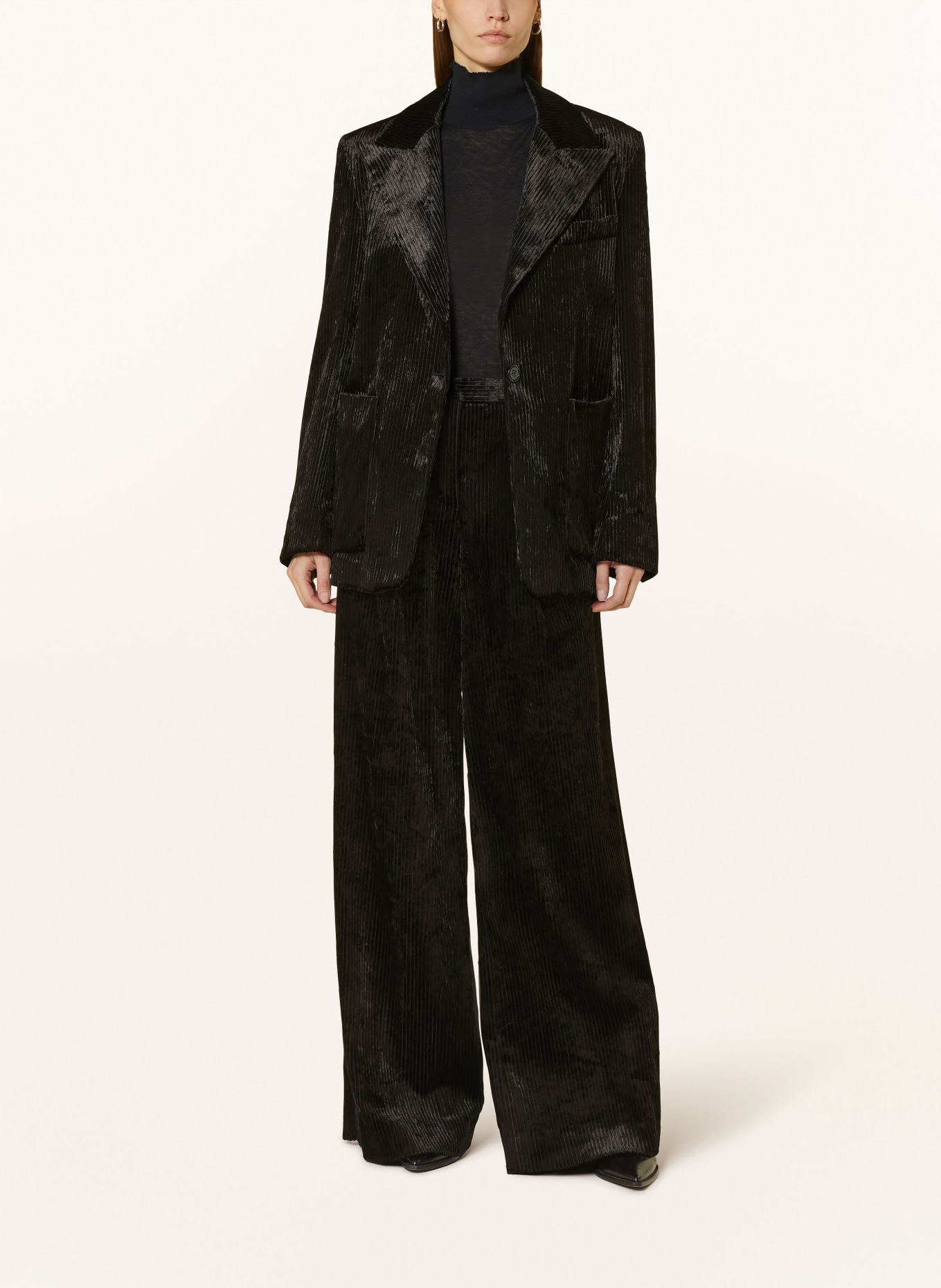 DOROTHEE SCHUMACHER Longblazer MODERN STRUCTURE aus Cord, Farbe: SCHWARZ (Bild 2)