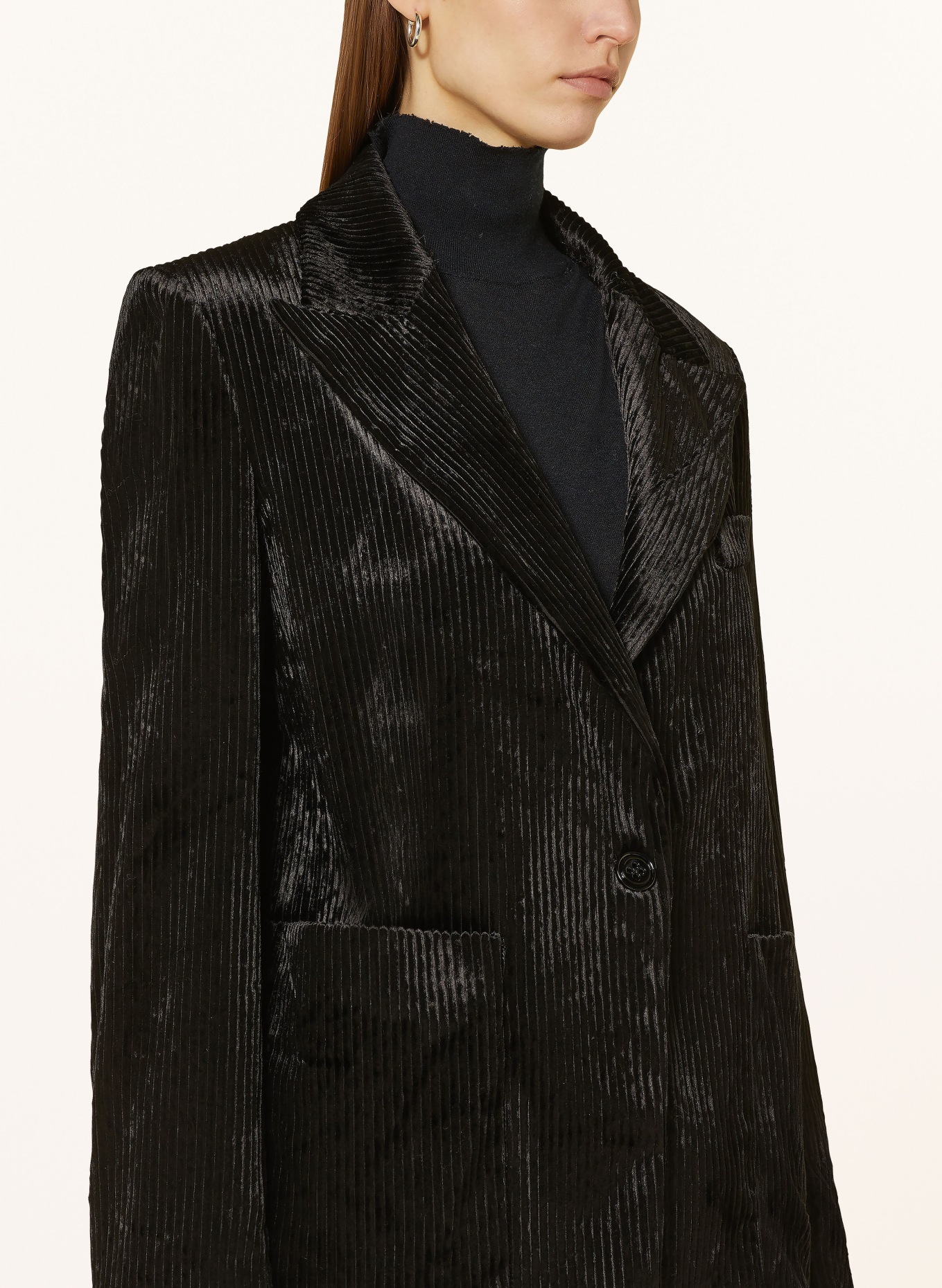 DOROTHEE SCHUMACHER Longblazer MODERN STRUCTURE aus Cord, Farbe: SCHWARZ (Bild 4)