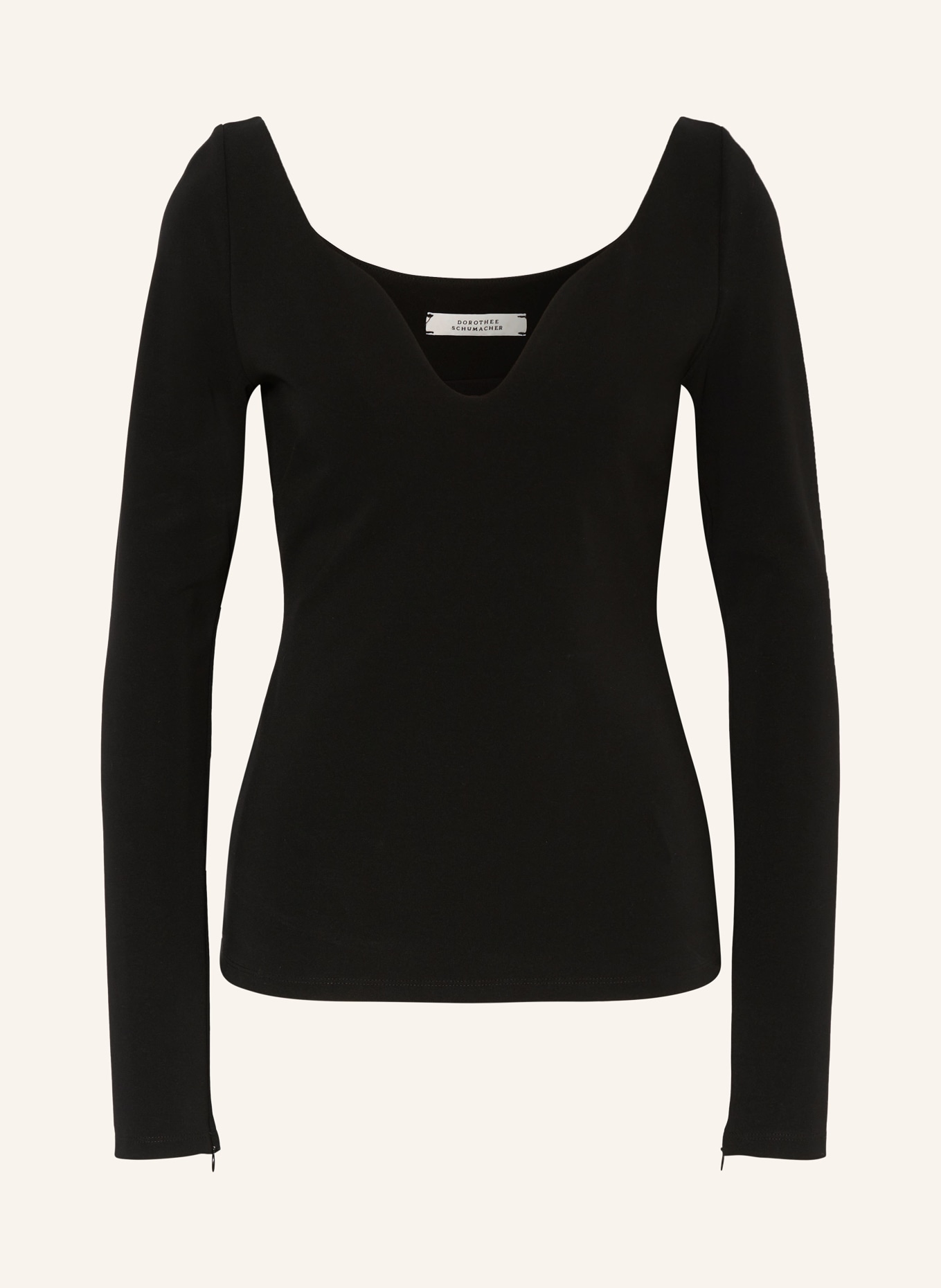 DOROTHEE SCHUMACHER Long sleeve shirt SOFT SHAPE: BLACK