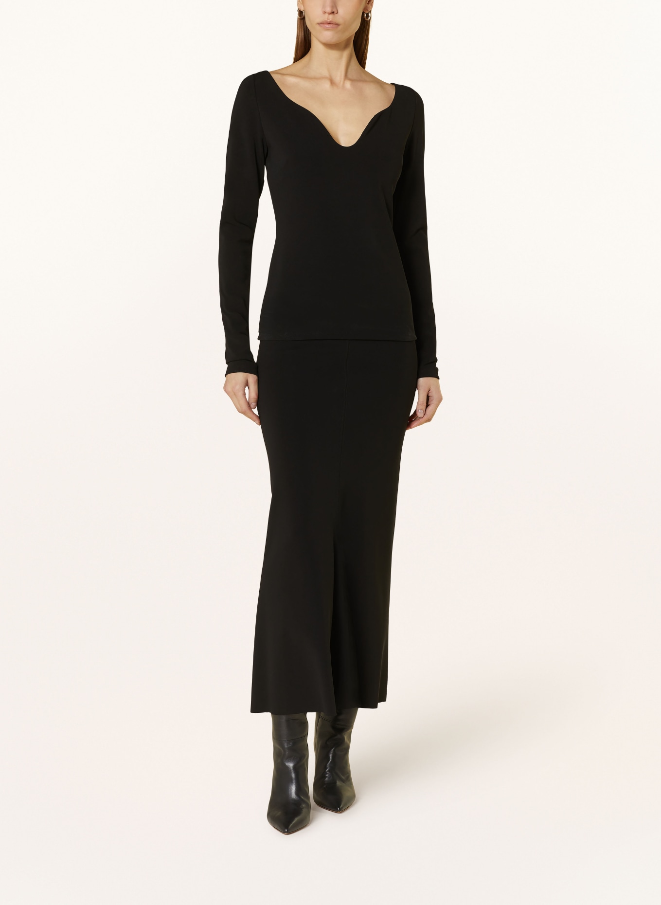 DOROTHEE SCHUMACHER Long sleeve shirt SOFT SHAPE: BLACK
