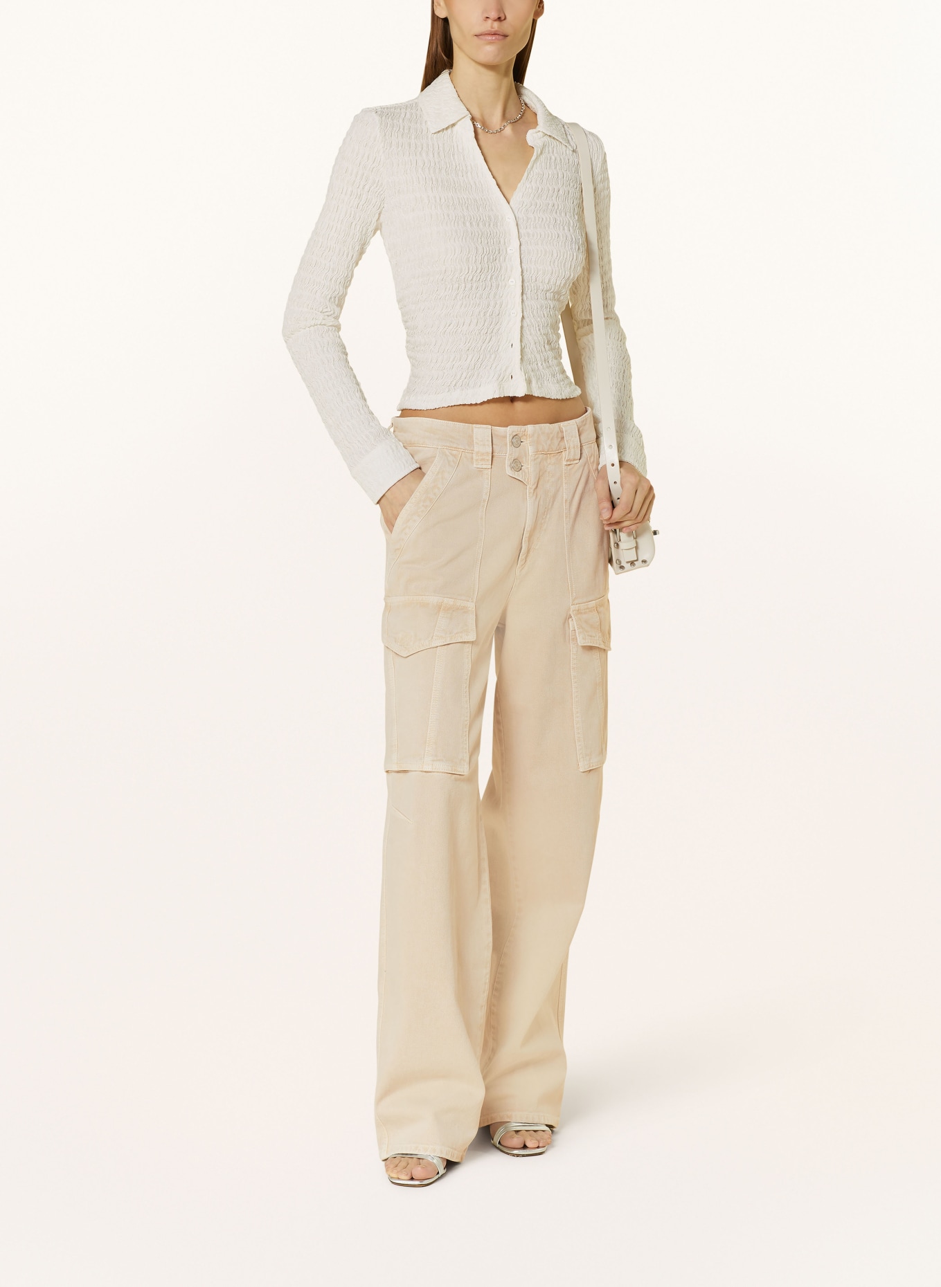 ALLSAINTS Jersey blouse CONNIE, Color: ECRU (Image 2)