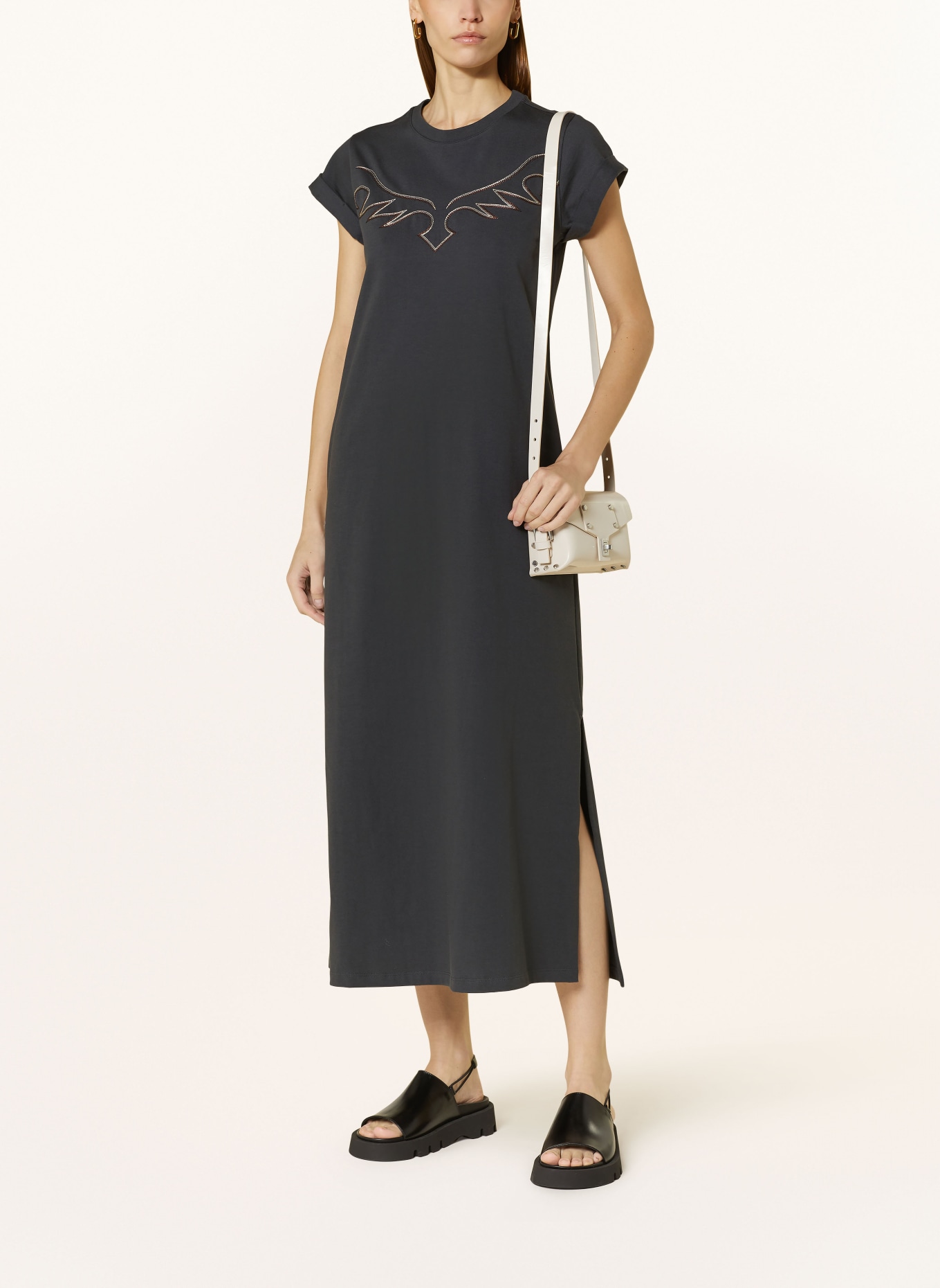 ALLSAINTS Jersey dress RANDAL ANNA, Color: BLACK (Image 2)