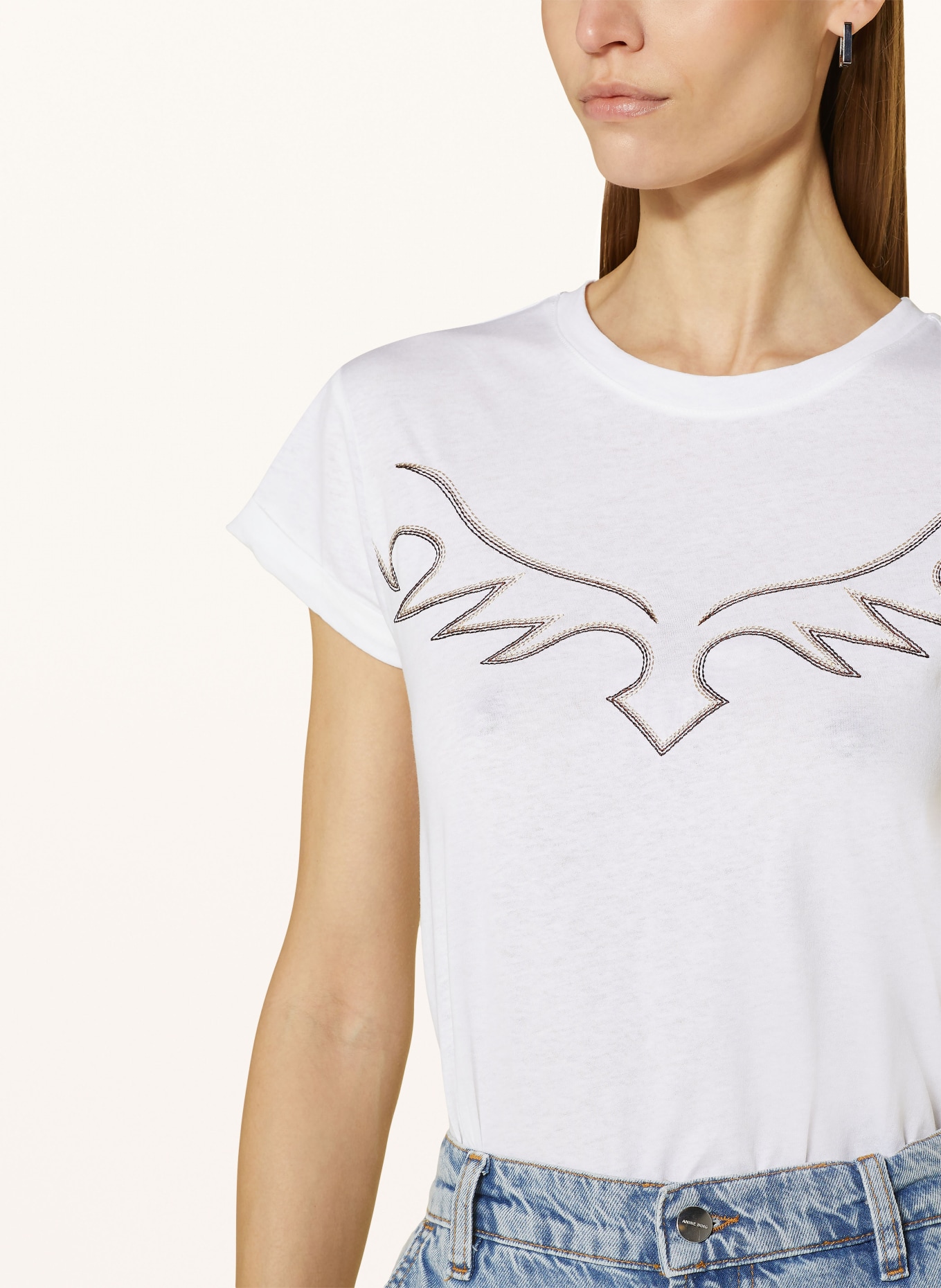 ALLSAINTS T-shirt RANDAL ANNA, Color: WHITE (Image 4)