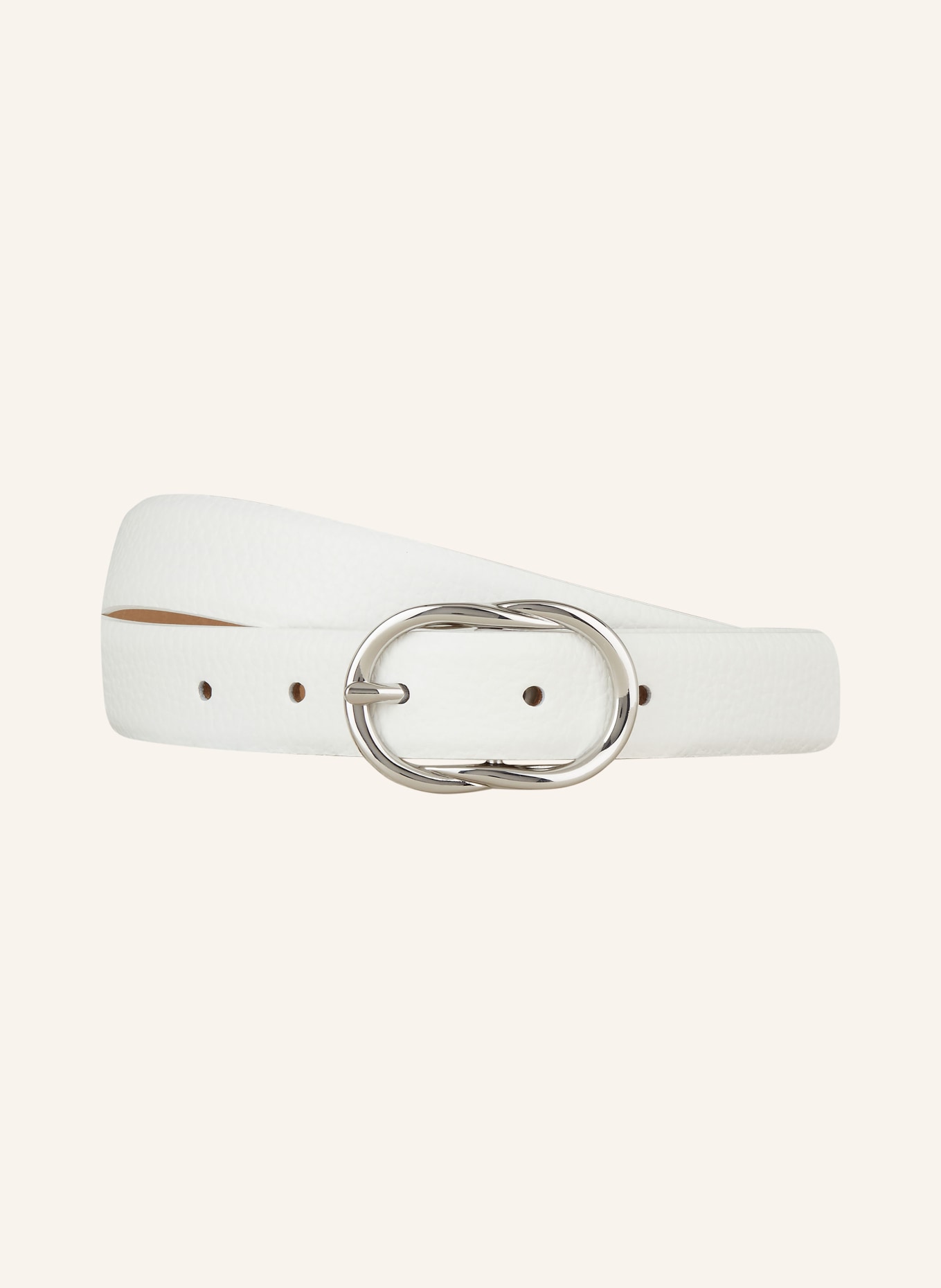 BRAX Leather belt, Color: WHITE (Image 1)