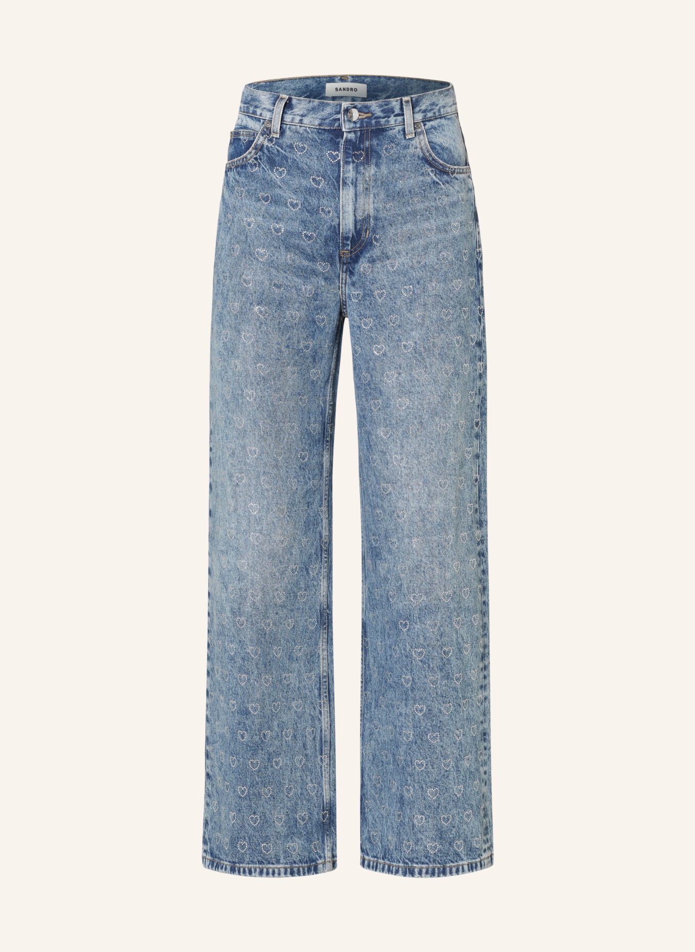 SANDRO Jeans mit Schmucksteinen, Farbe: 4785 BLUE JEAN (Bild 1)