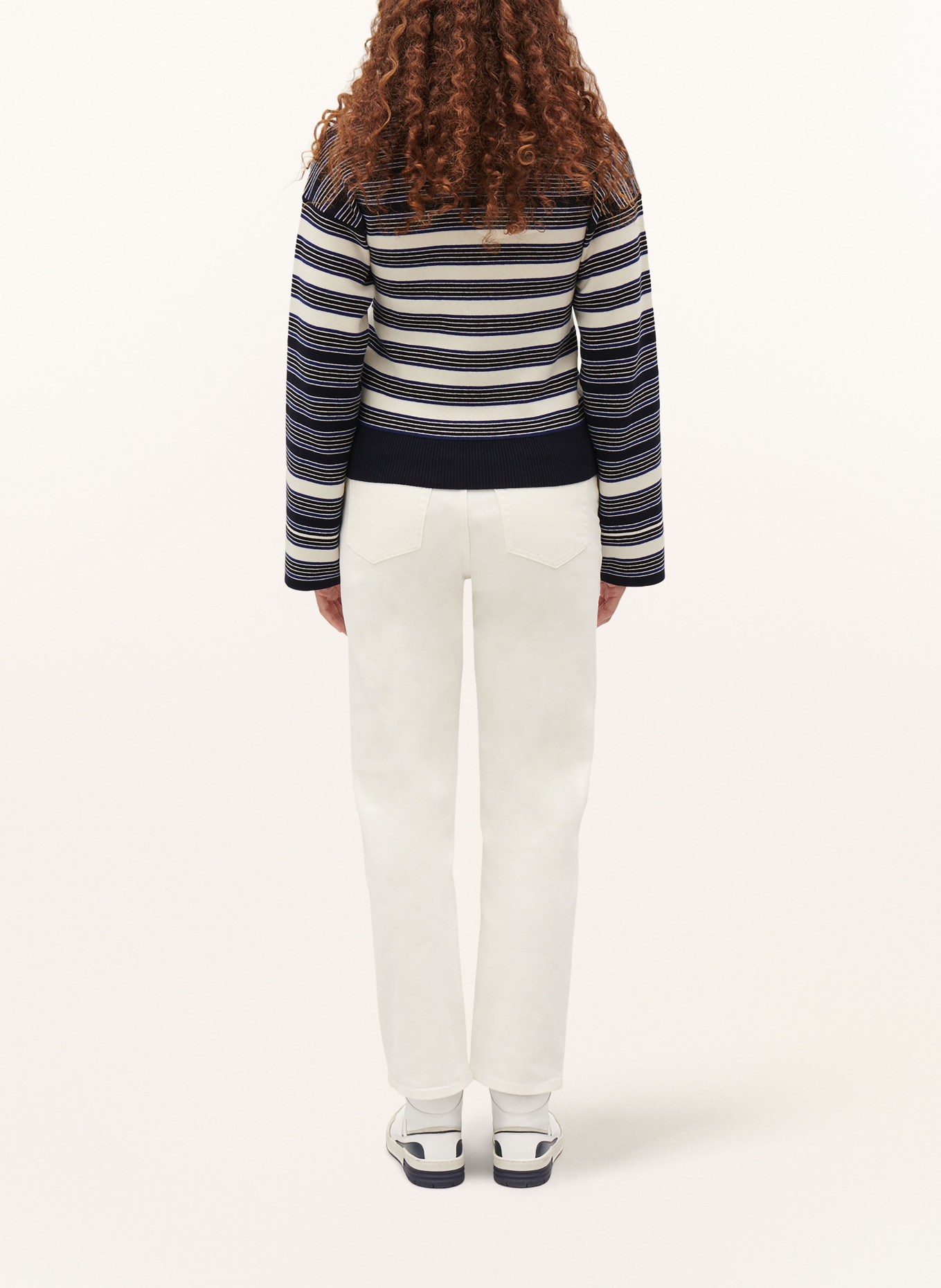 CLAUDIE PIERLOT Pullover, Farbe: DUNKELBLAU/ WEISS (Bild 3)