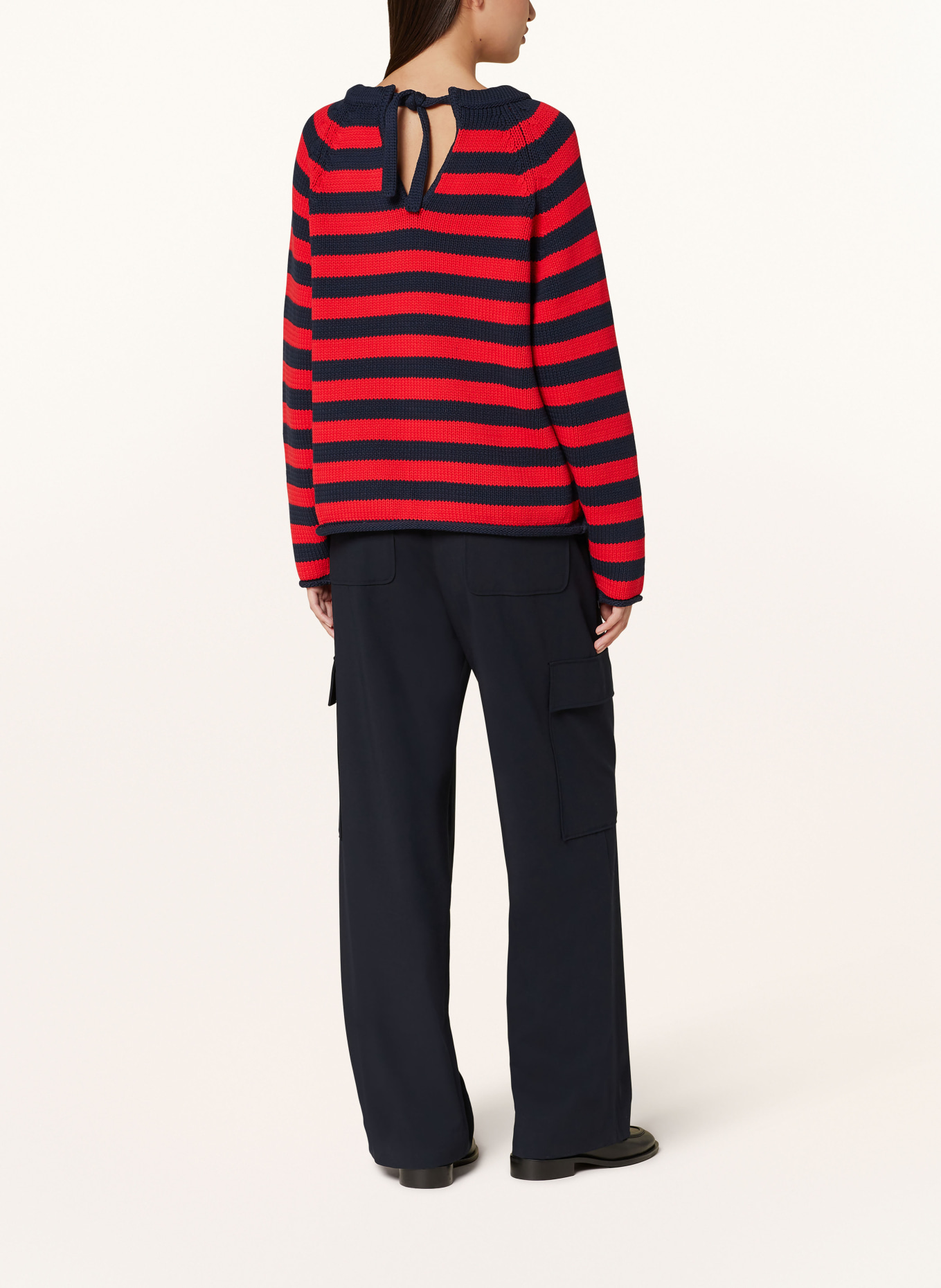 CLAUDIE PIERLOT Pullover mit Cut-outs, Farbe: ROT/ DUNKELBLAU (Bild 3)