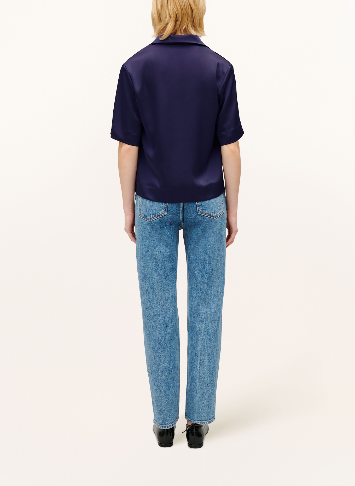 CLAUDIE PIERLOT Satinbluse, Farbe: DUNKELBLAU (Bild 3)