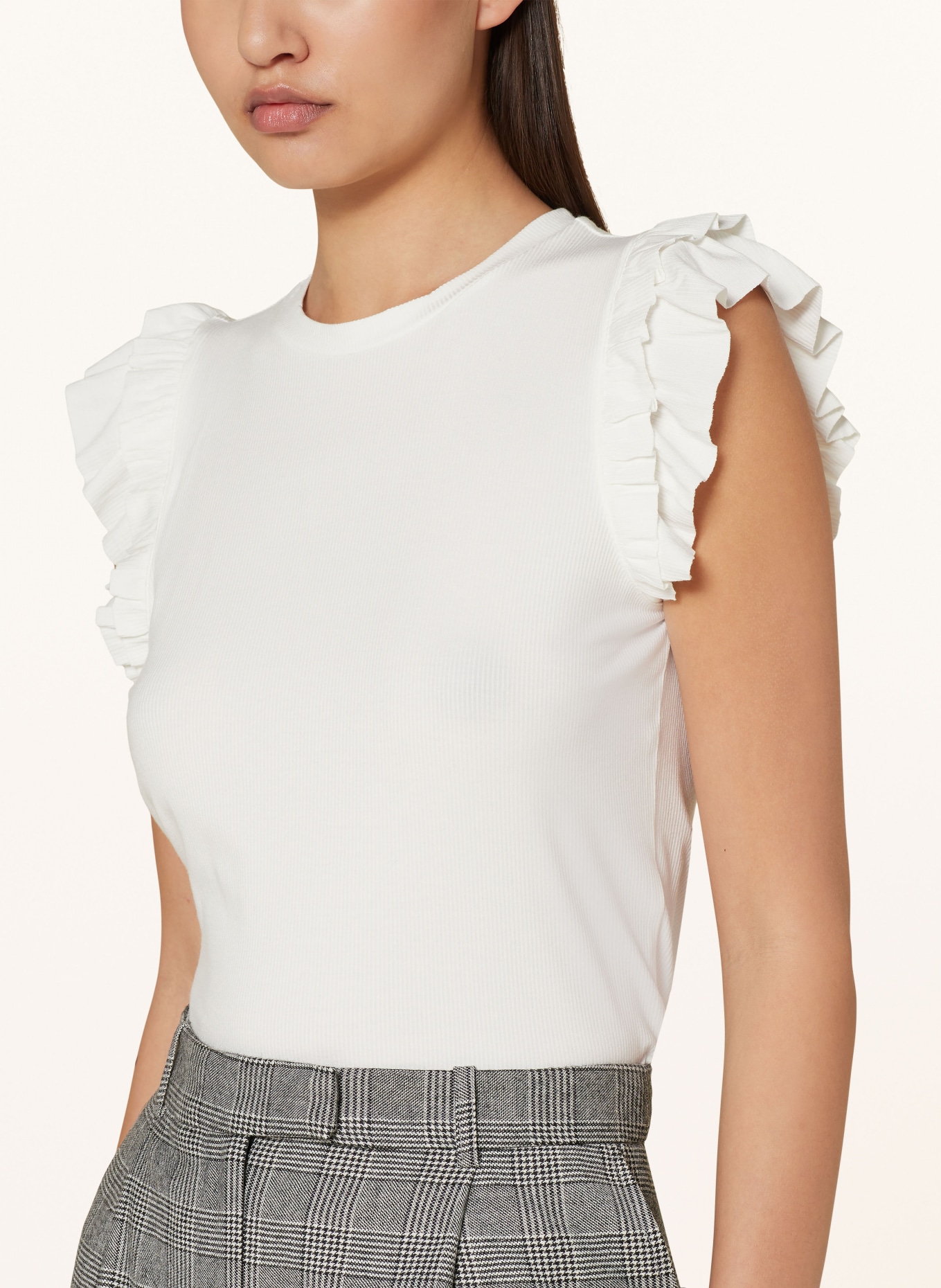 TED BAKER T-shirt MARHLOU with ruffles, Color: ECRU (Image 4)