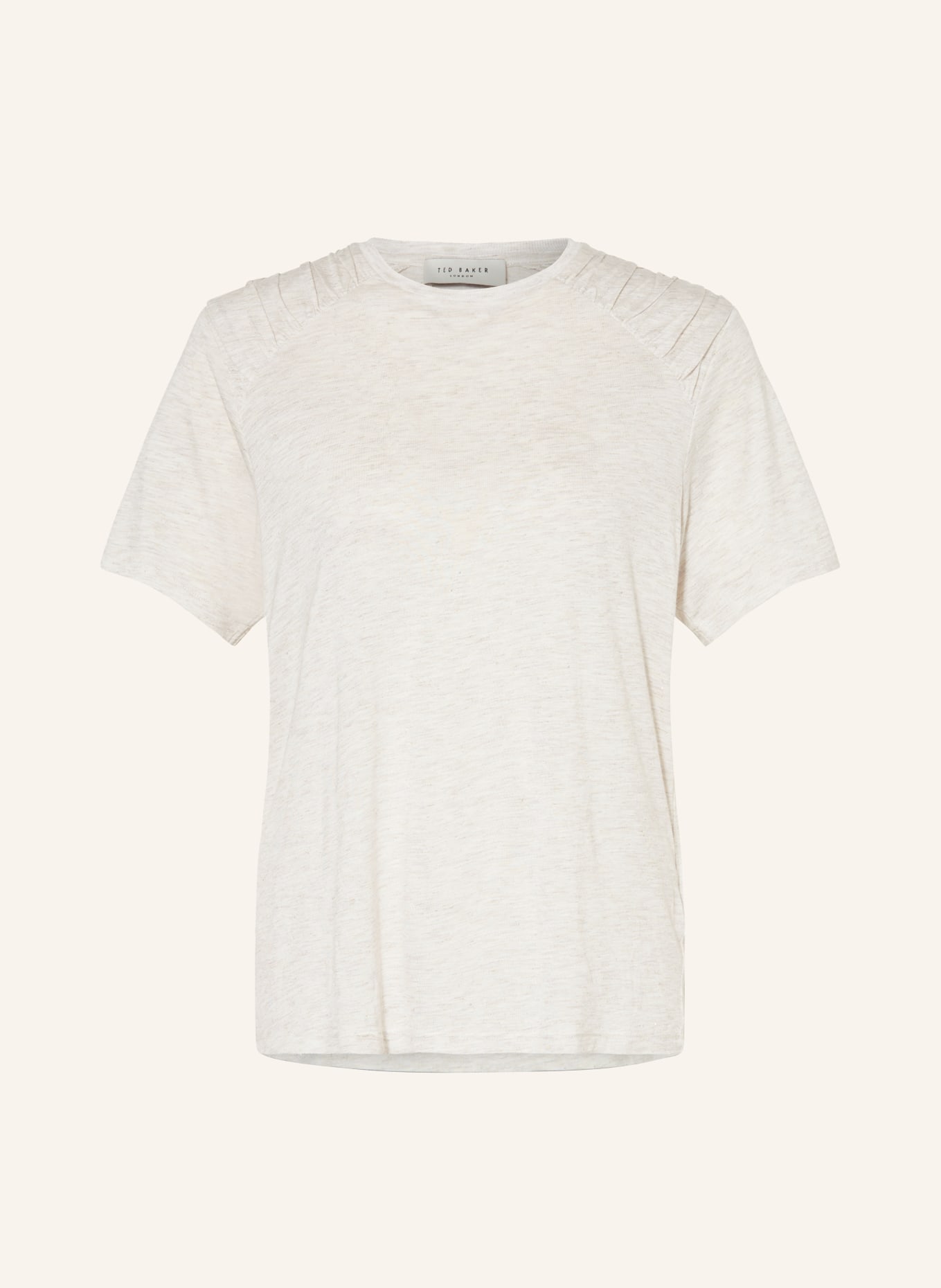 TED BAKER T-shirt DAWNAAA with glitter thread, Color: LIGHT GRAY/ GOLD (Image 1)