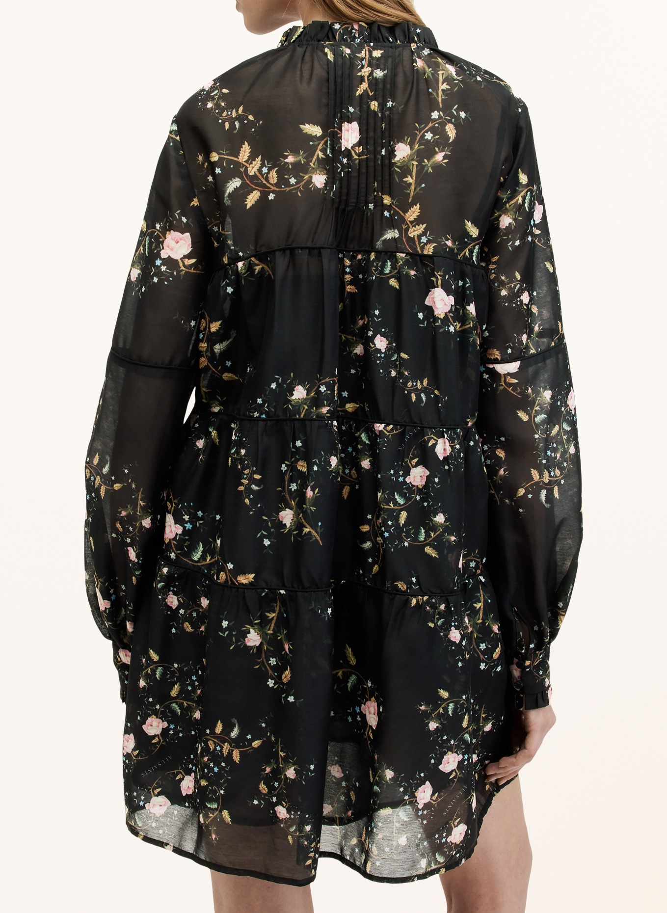 ALLSAINTS Dress MINDY OTO, Color: BLACK/ GREEN/ BROWN (Image 3)