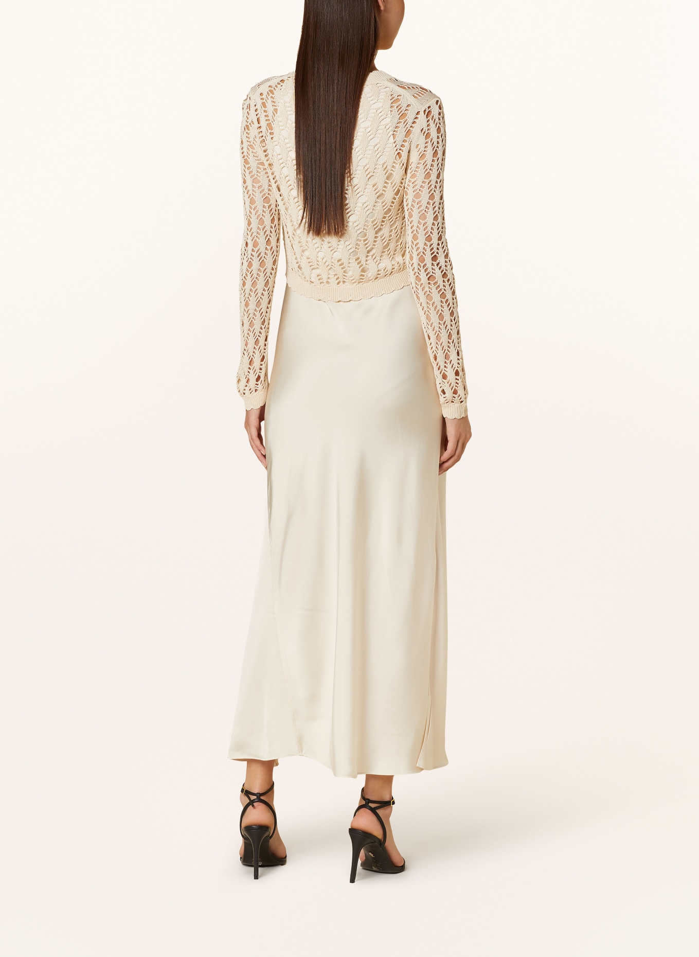 ALLSAINTS 2-in-1 dress ERIN in mixed materials, Color: CREAM (Image 3)