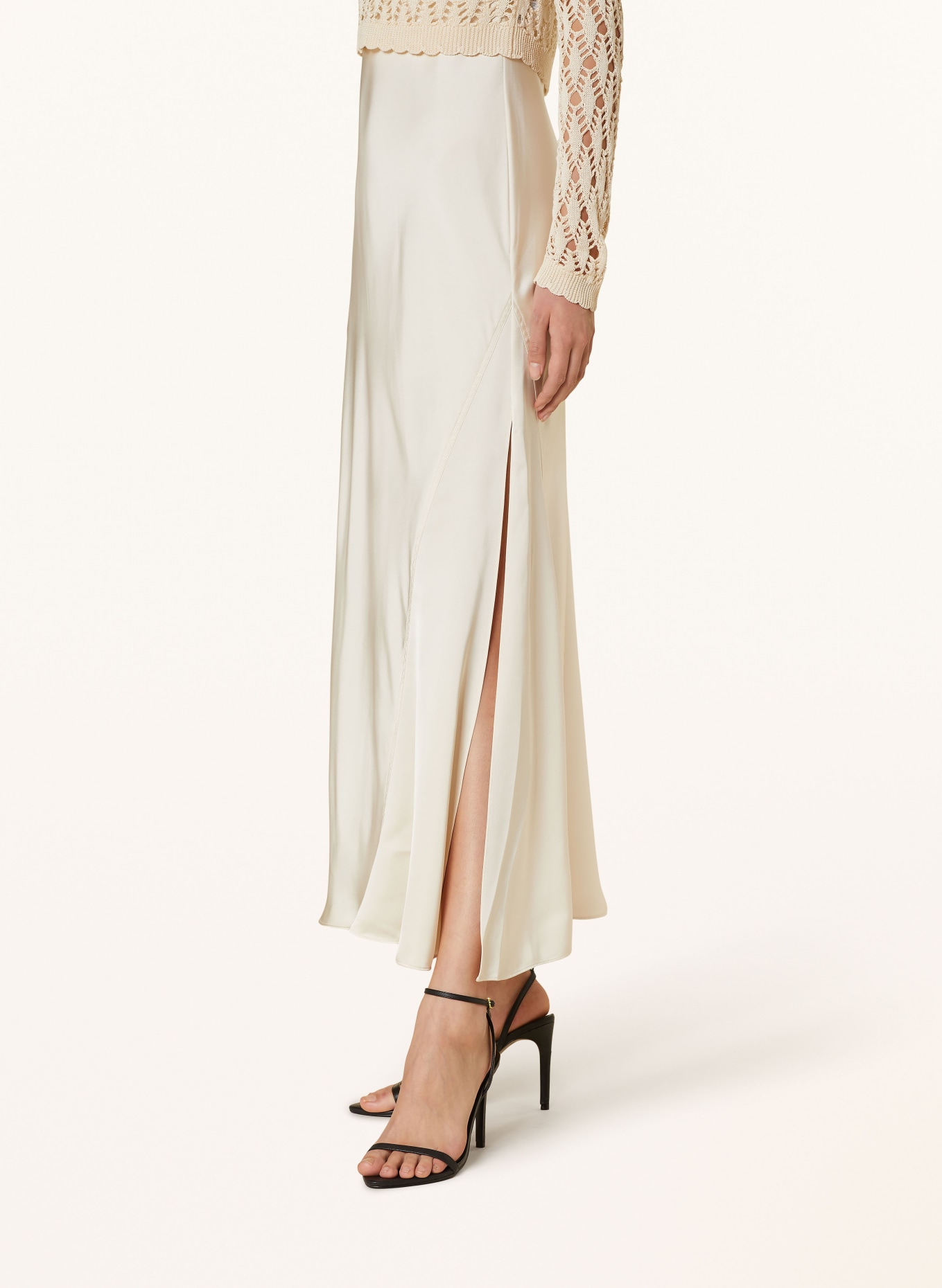 ALLSAINTS 2-in-1 dress ERIN in mixed materials, Color: CREAM (Image 4)