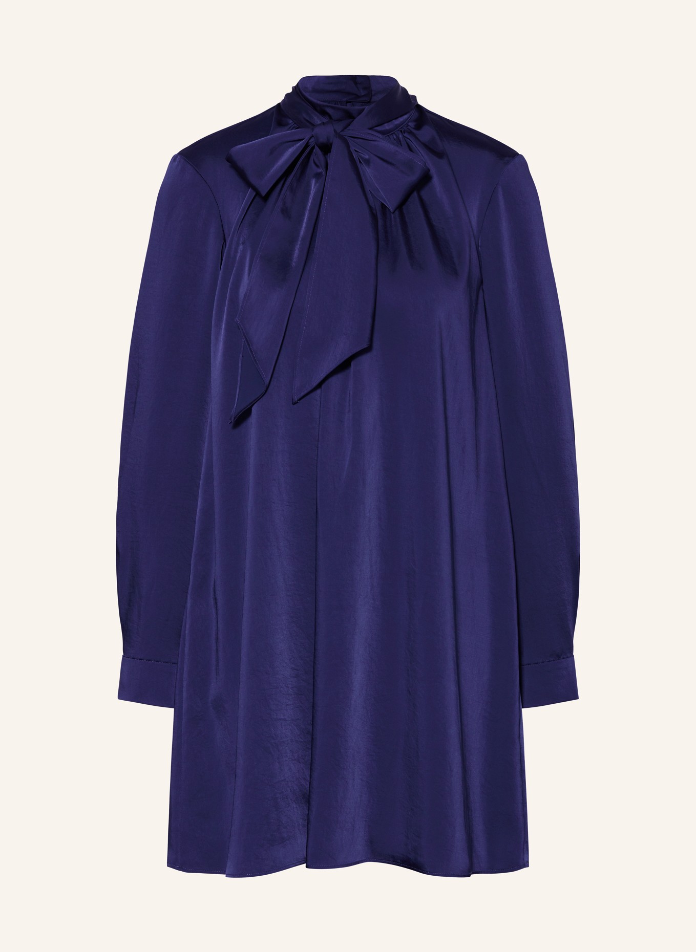 CLAUDIE PIERLOT Sukienka satynowa z wstążką, Kolor: FIOLETOWY (Obrazek 1)