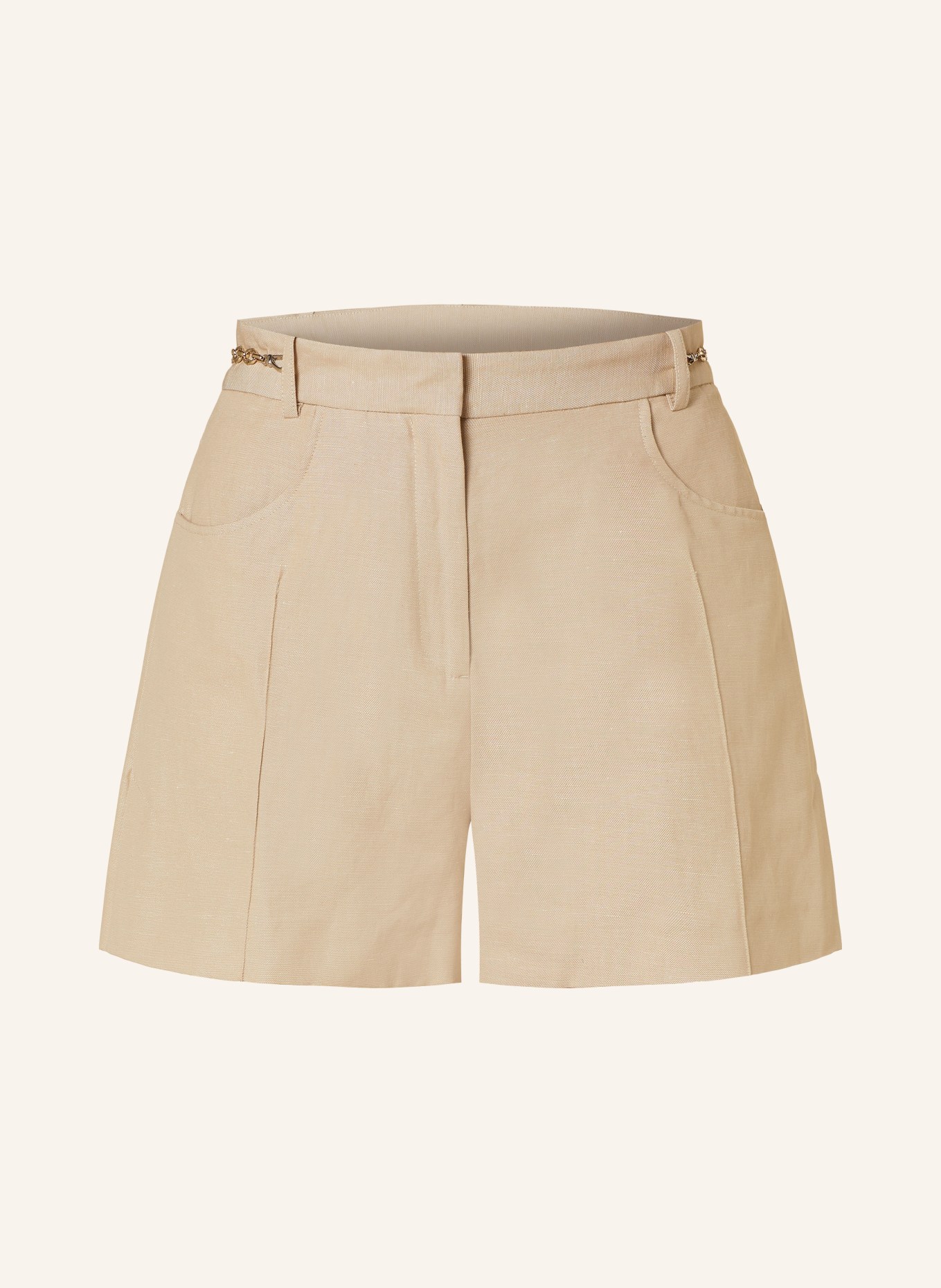 maje Shorts mit Leinen, Farbe: BEIGE (Bild 1)