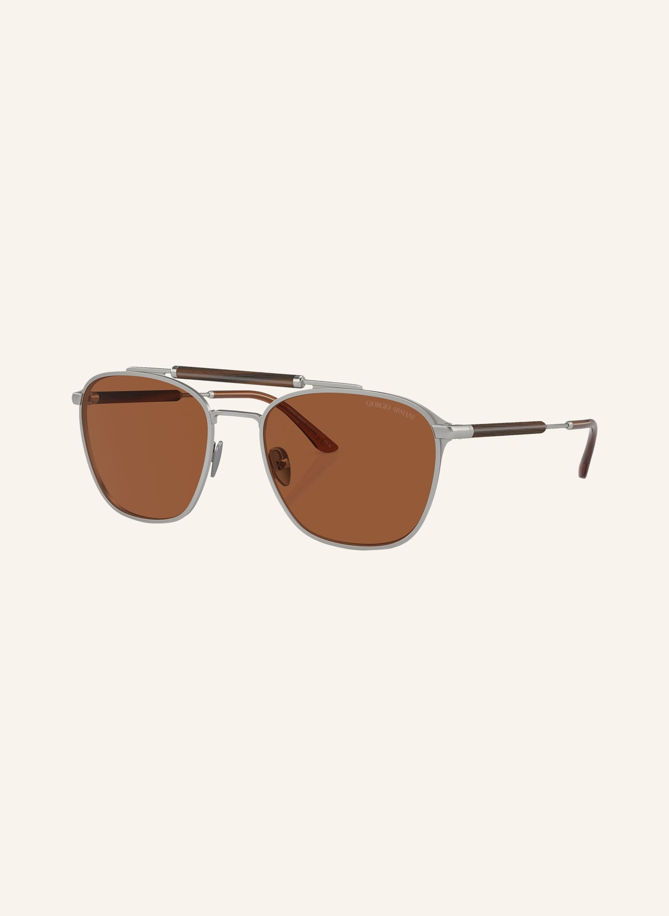 GIORGIO ARMANI Sunglasses AR6149, Color: 304573 - SILVER/ DARK BROWN (Image 1)