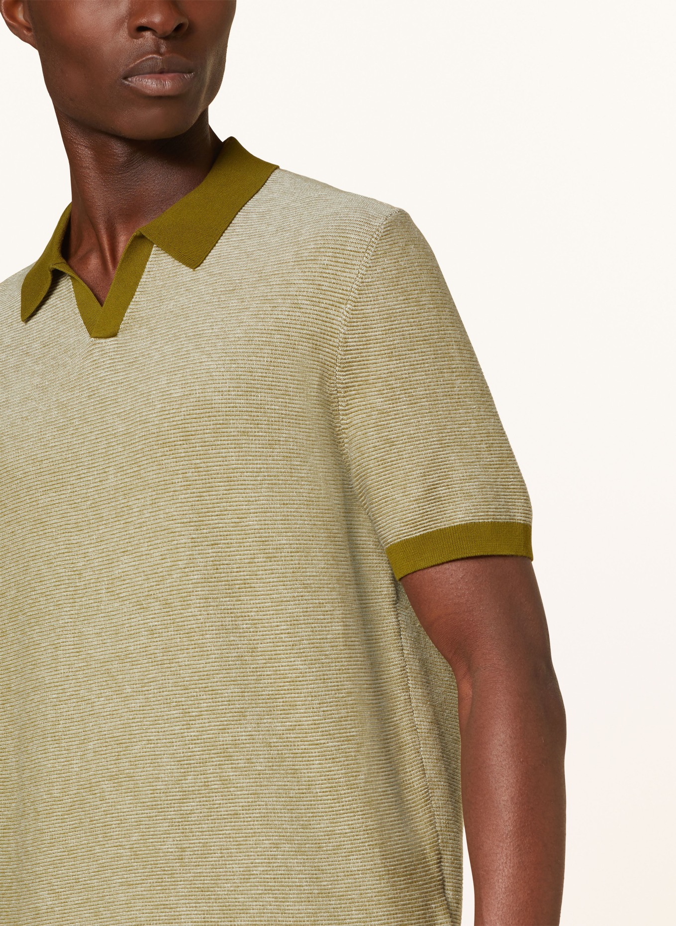 TED BAKER Strick-Poloshirt WULDER, Farbe: OLIV (Bild 4)