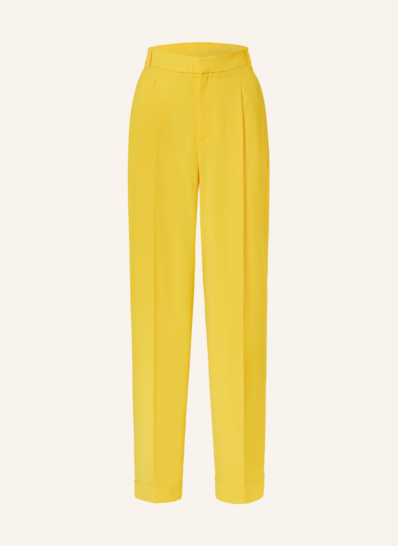 VANILIA Wide leg trousers, Color: YELLOW (Image 1)