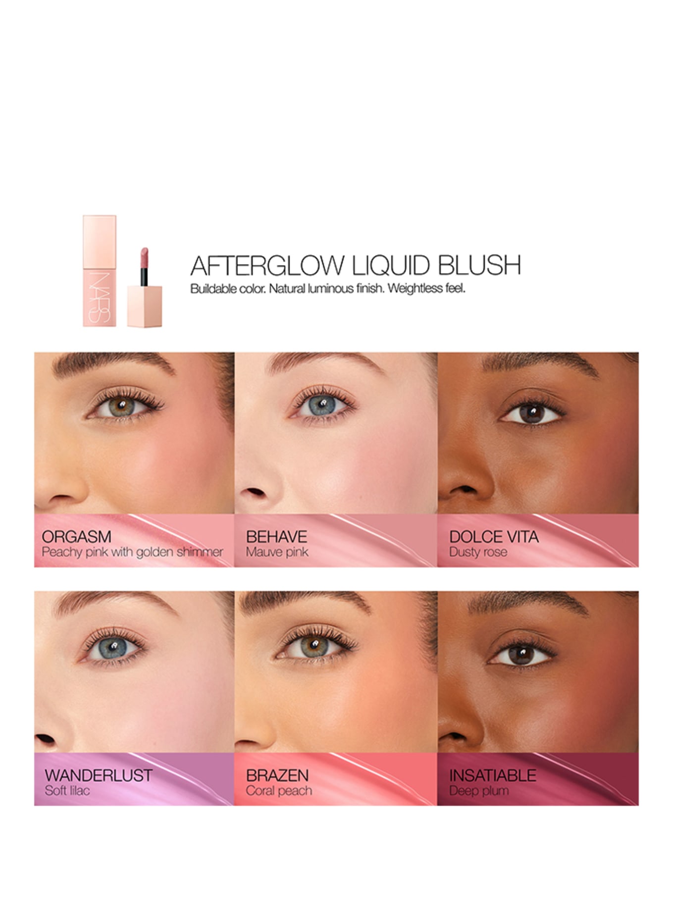 NARS AFTERGLOW LIQUID BLUSH: BEHAVE