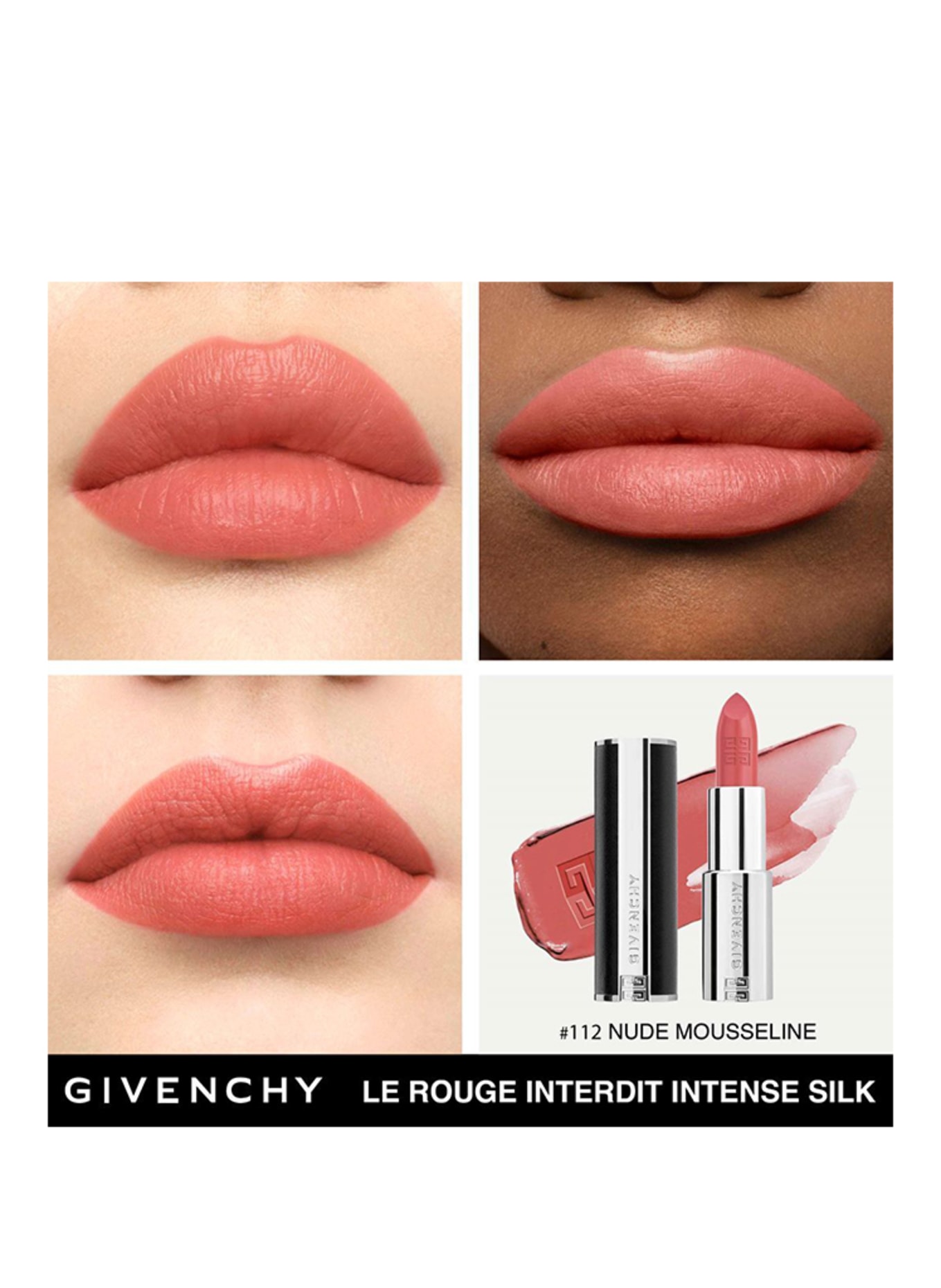 GIVENCHY BEAUTY LE ROUGE INTERDIT INTENSE SILK, Farbe: N112 NUDE MOUSSELINE (Bild 3)