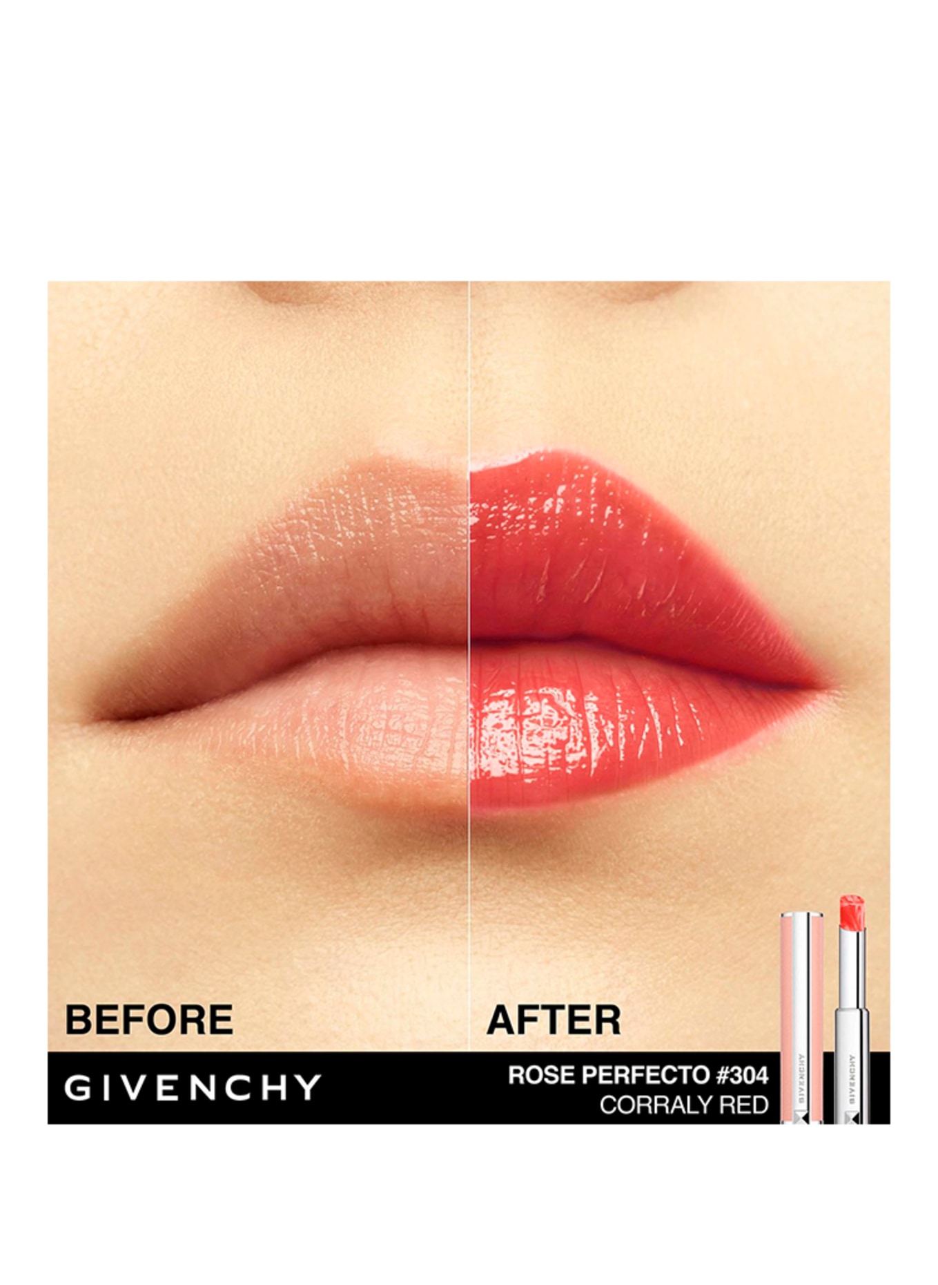 GIVENCHY ROSE PERFECTO: N304 CORAL RED