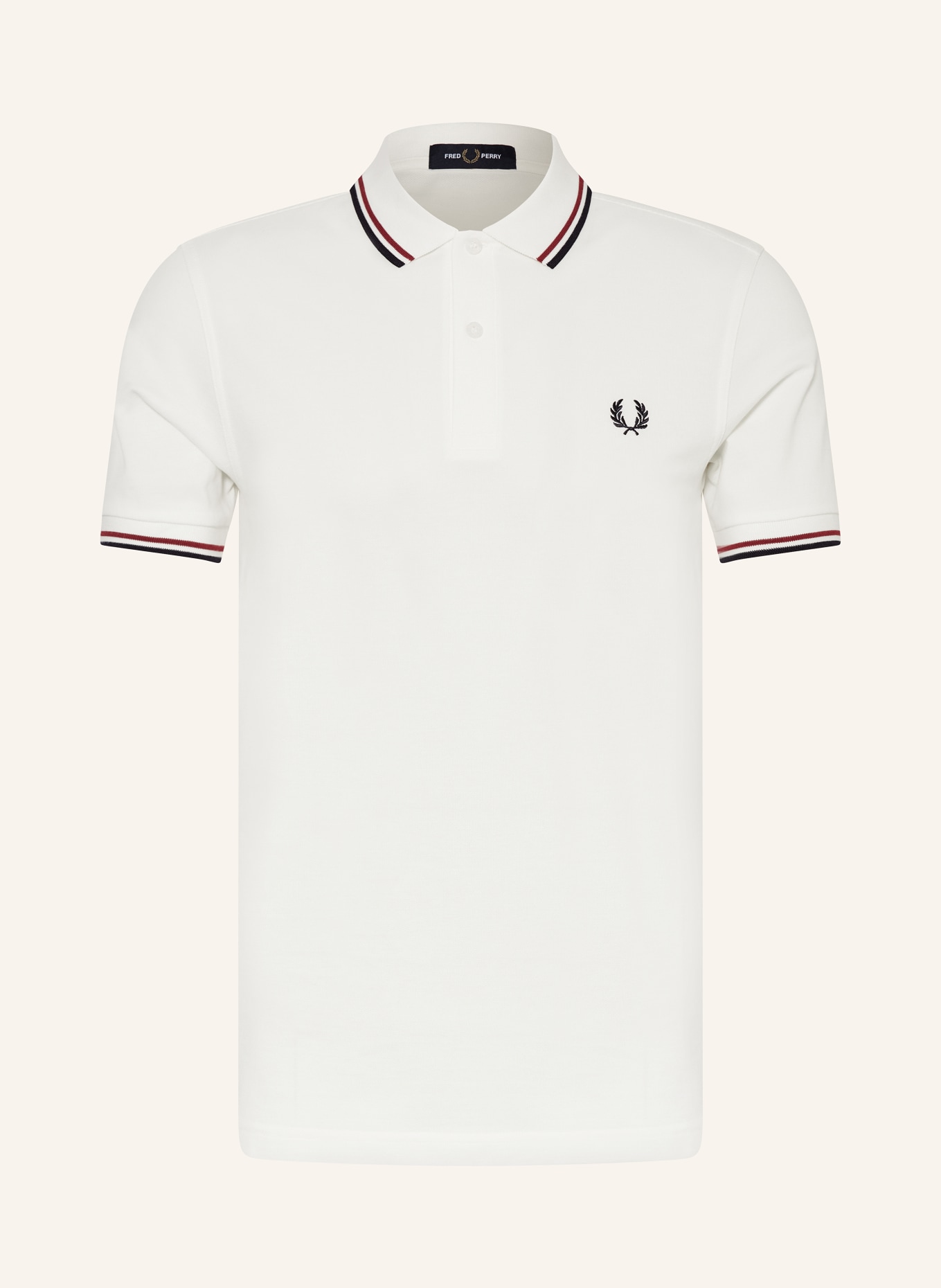 FRED PERRY Piqué polo shirt, Color: WHITE (Image 1)
